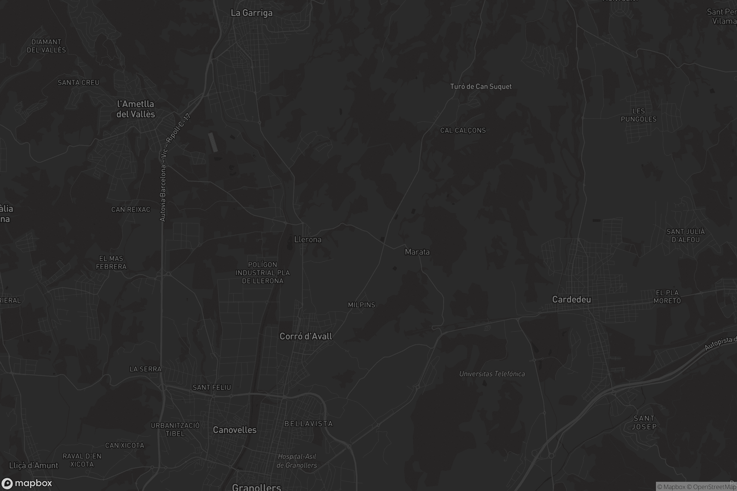 Mapa de les Franqueses del Vallès