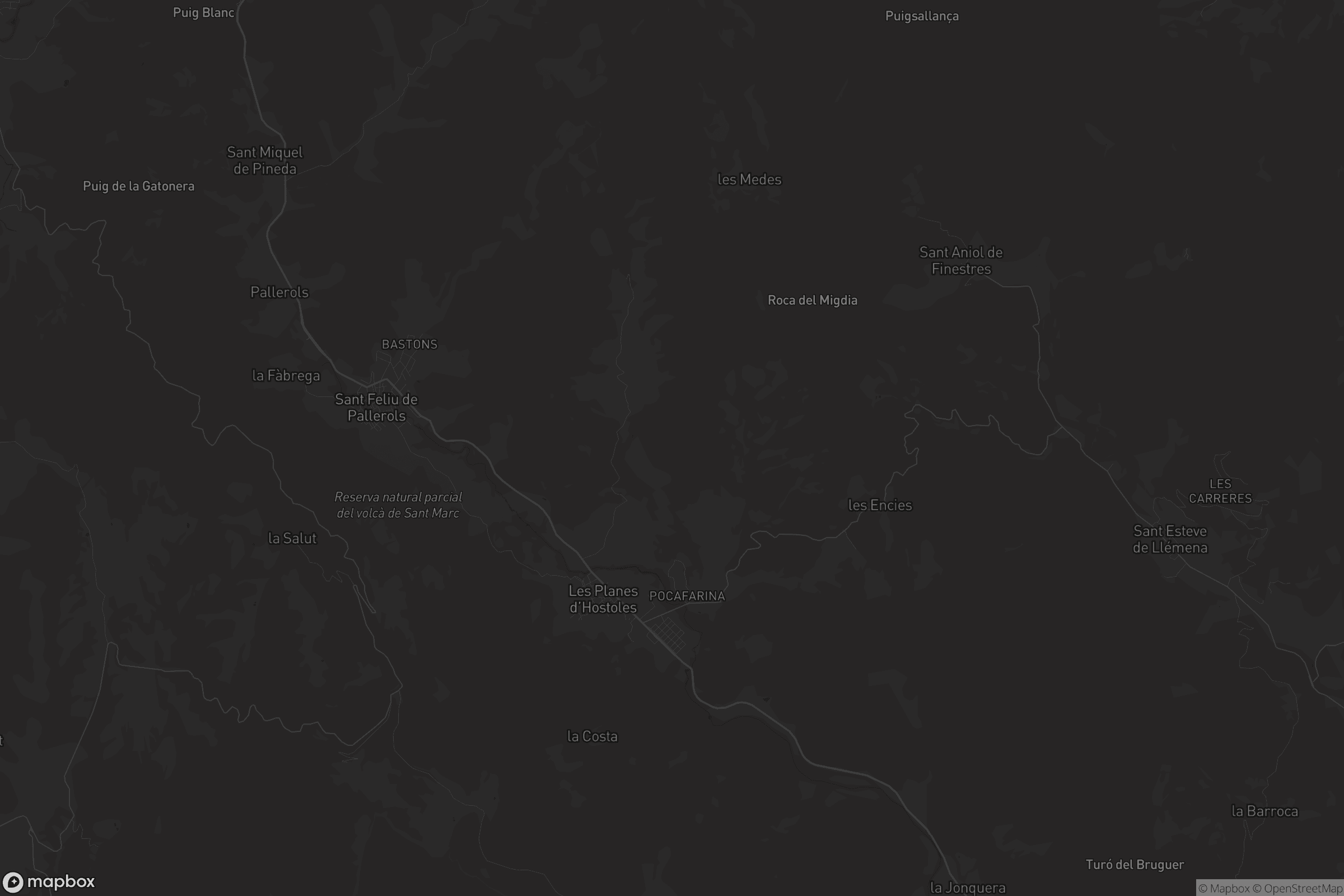 Mapa de les Planes d'Hostoles