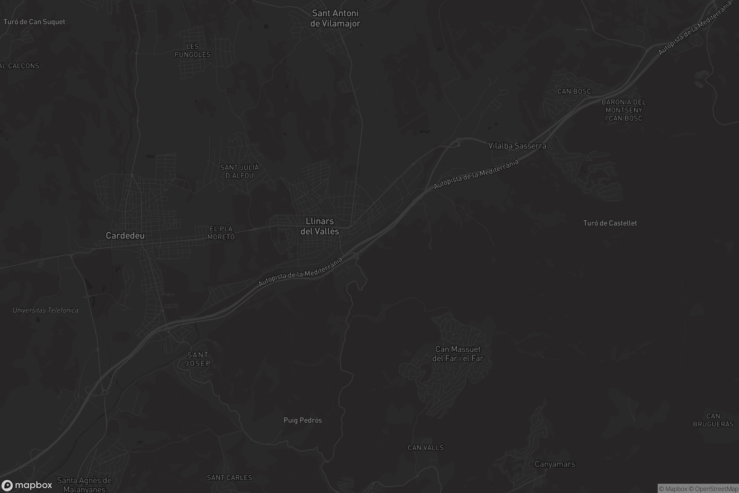 Mapa de Llinars del Vallès