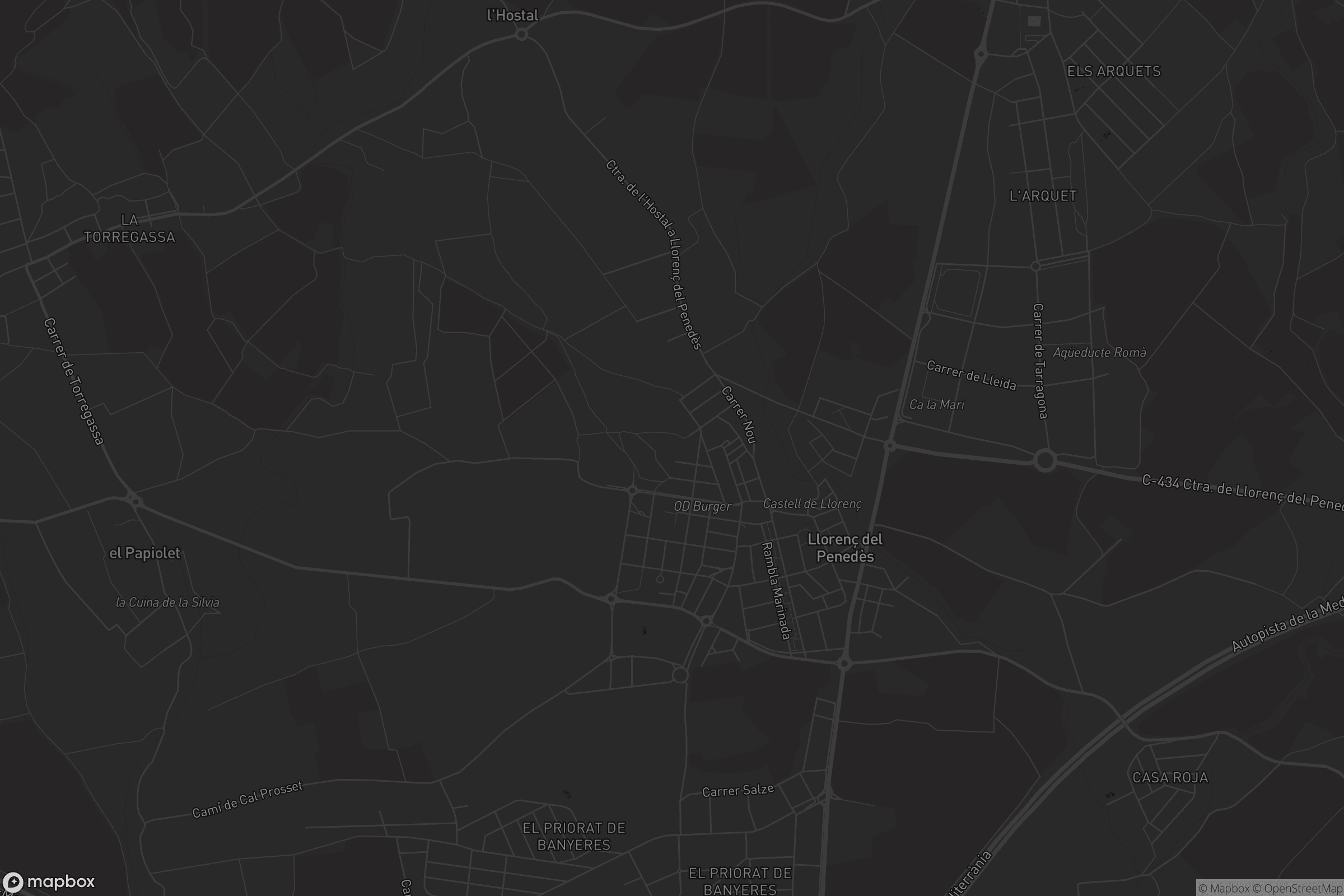 Mapa de Llorenç del Penedès