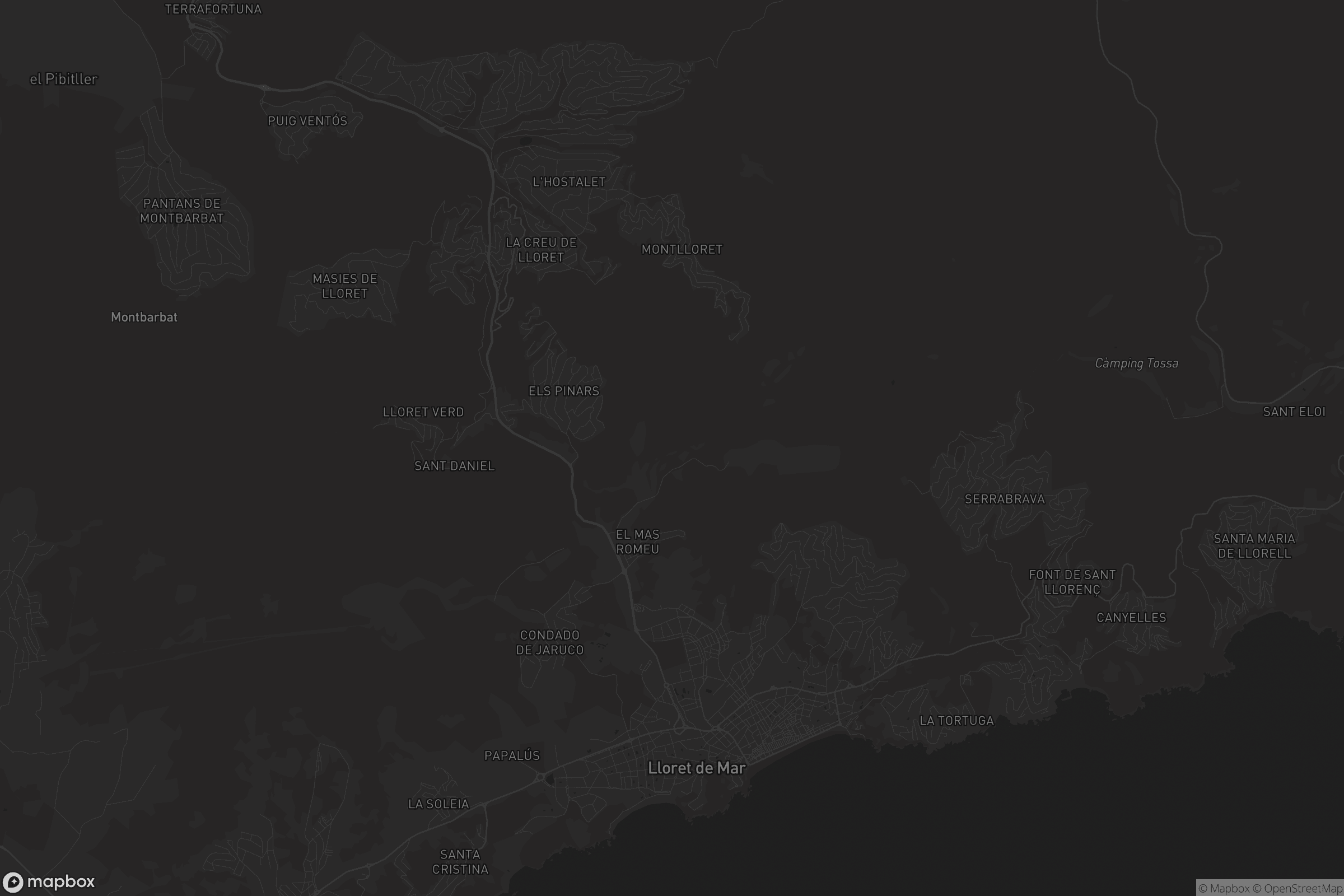 Mapa de Lloret de Mar