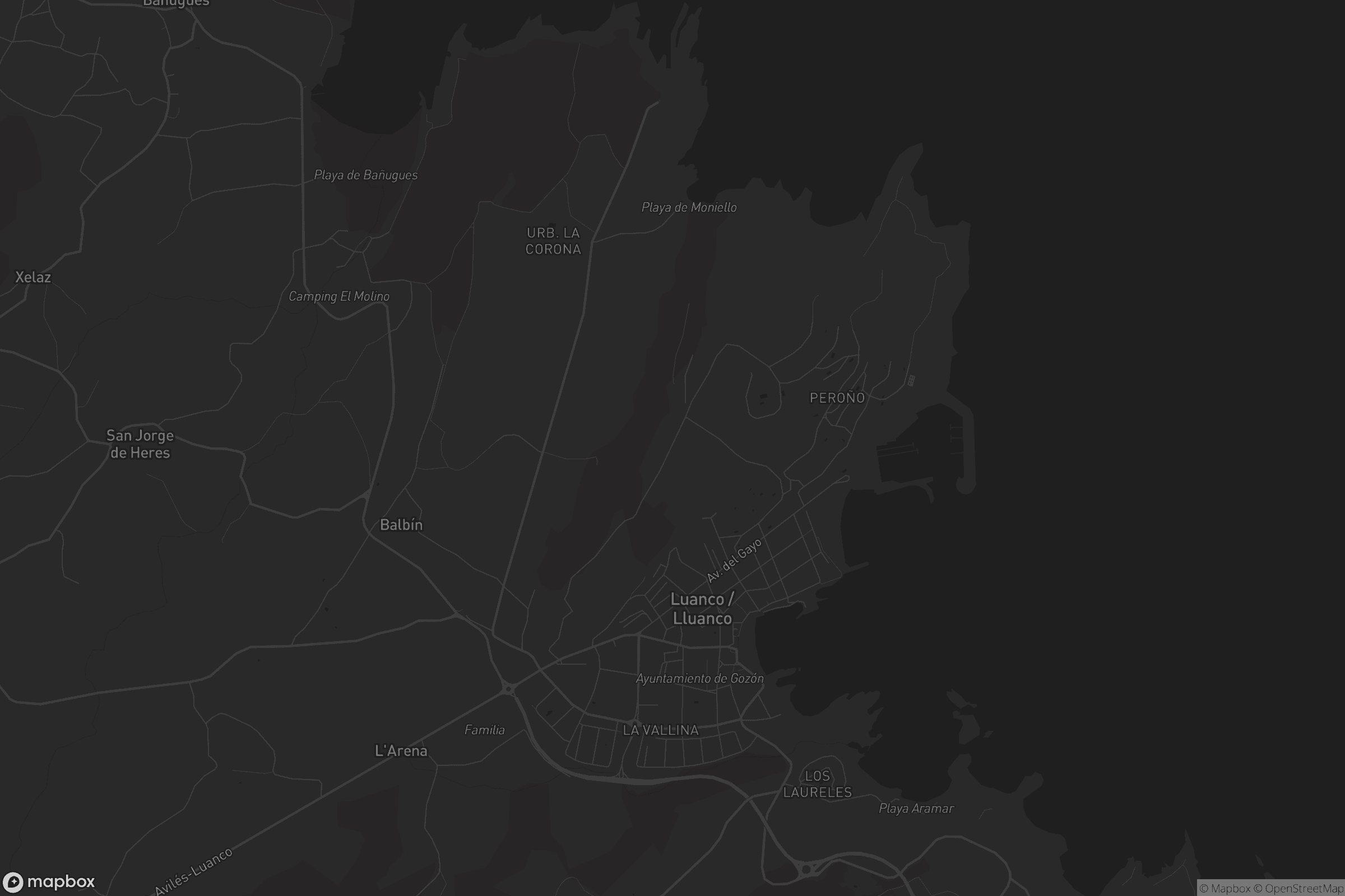 Mapa de Lluanco / Luanco