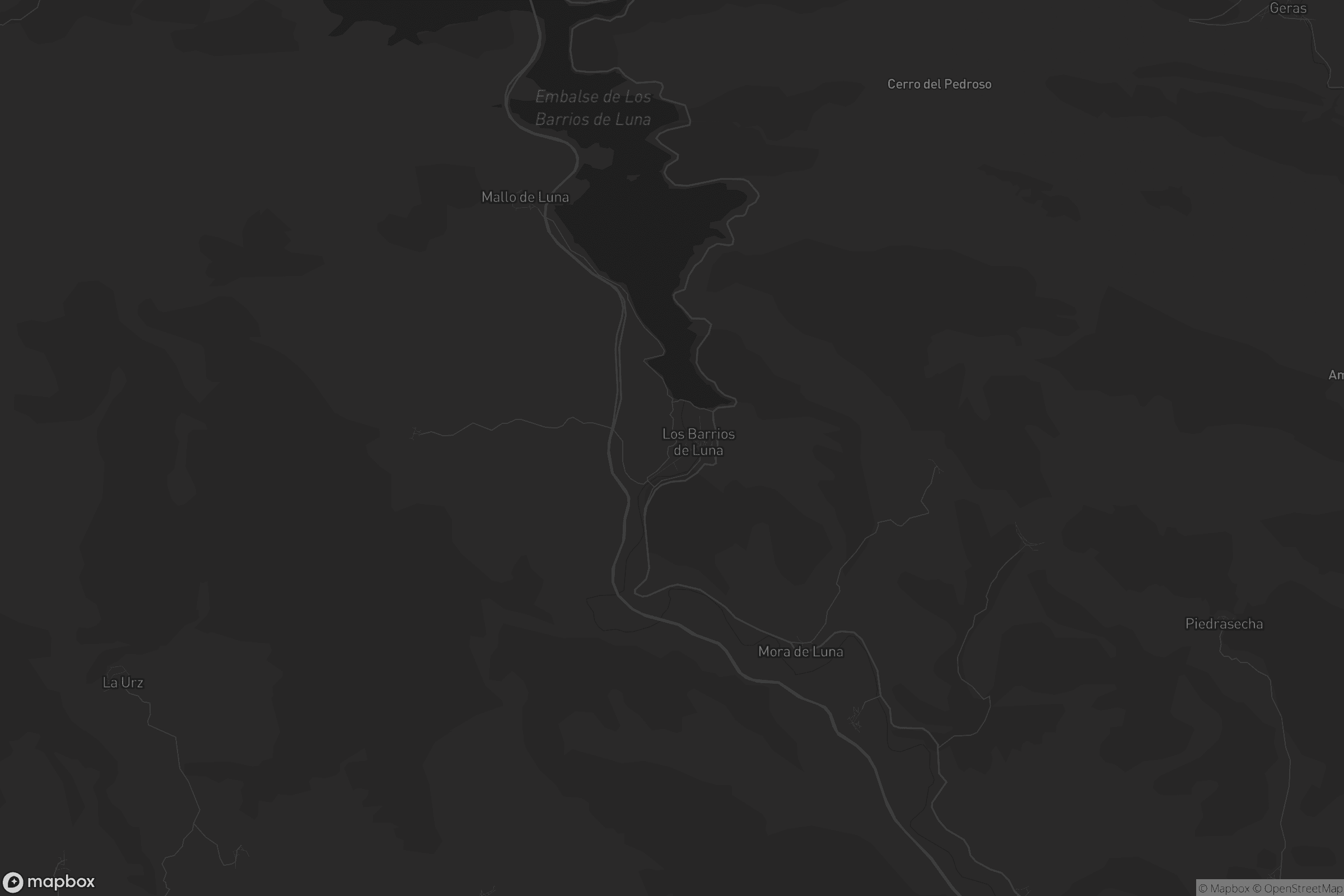 Mapa de Los Barrios de Luna