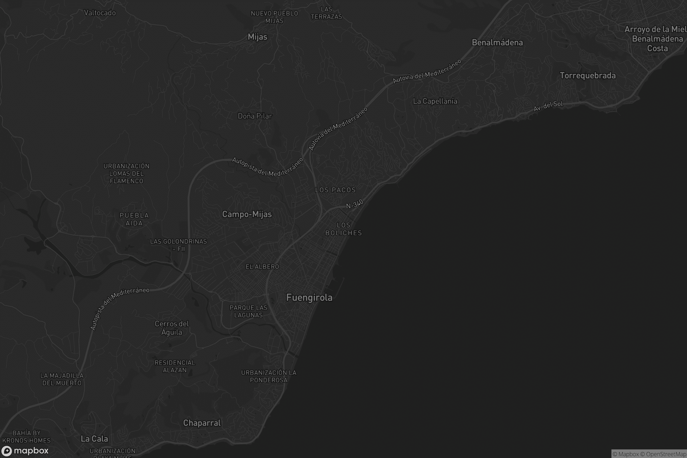 Mapa de Los Boliches