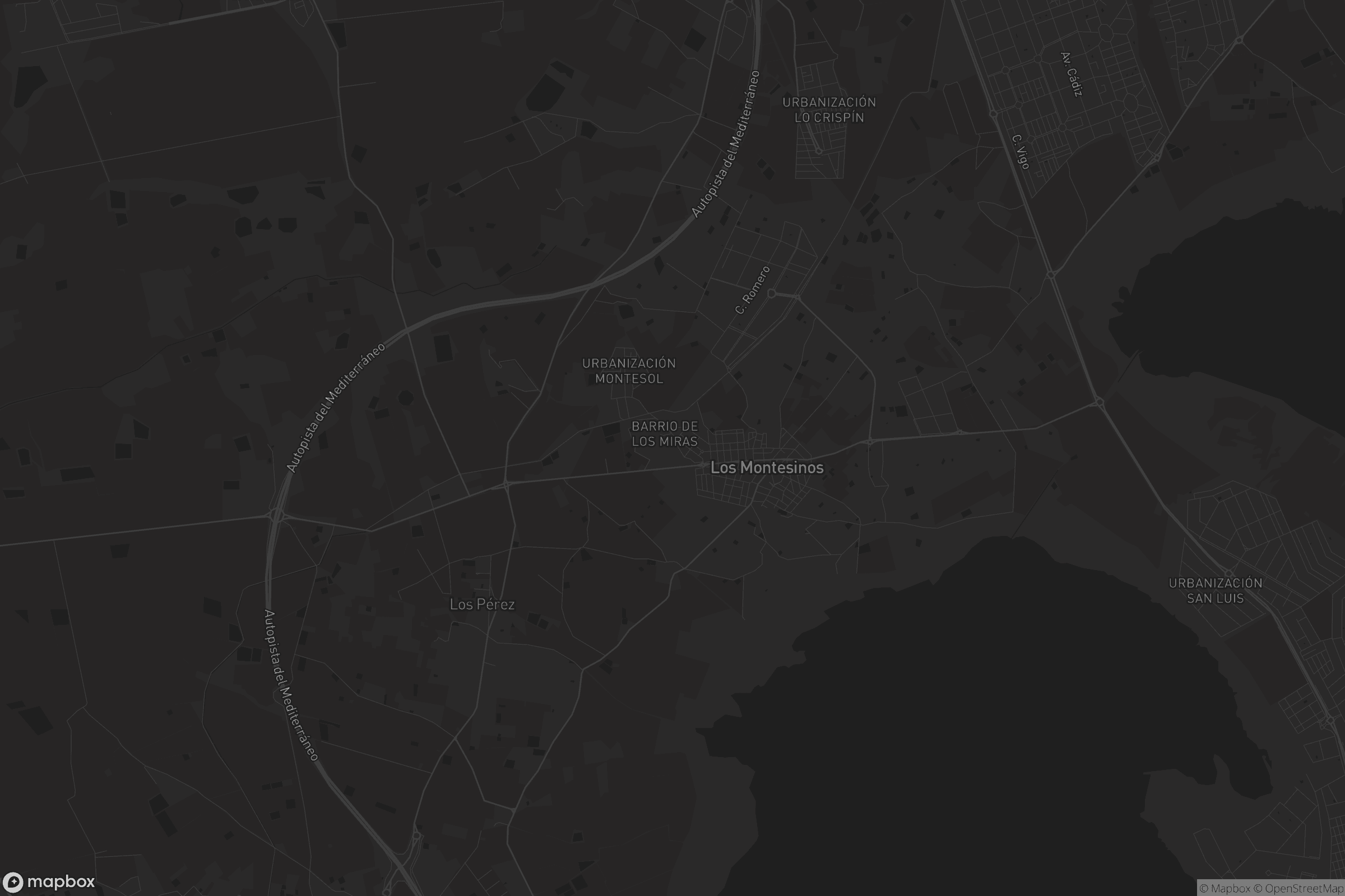 Mapa de Los Montesinos