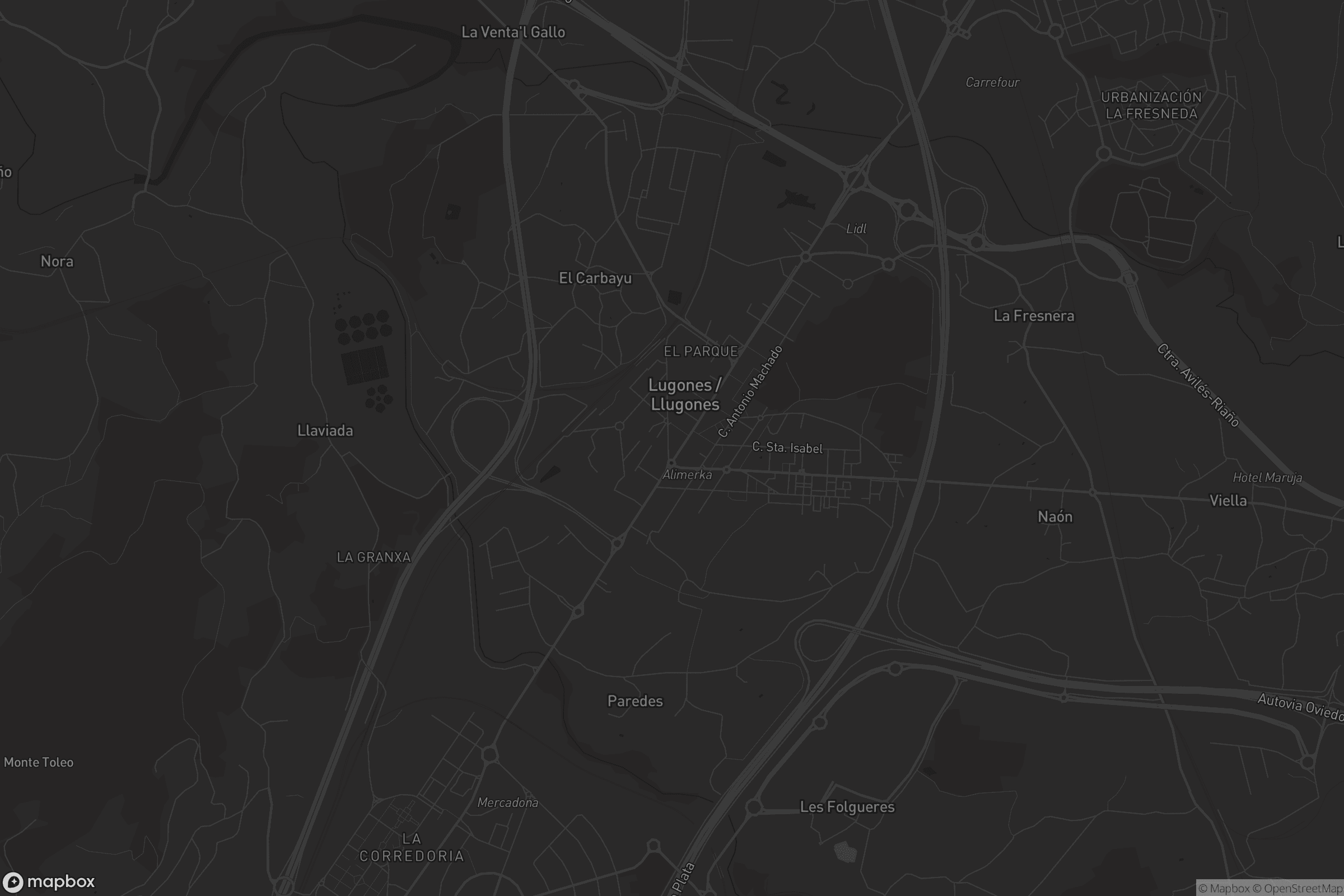 Mapa de Lugones / Llugones