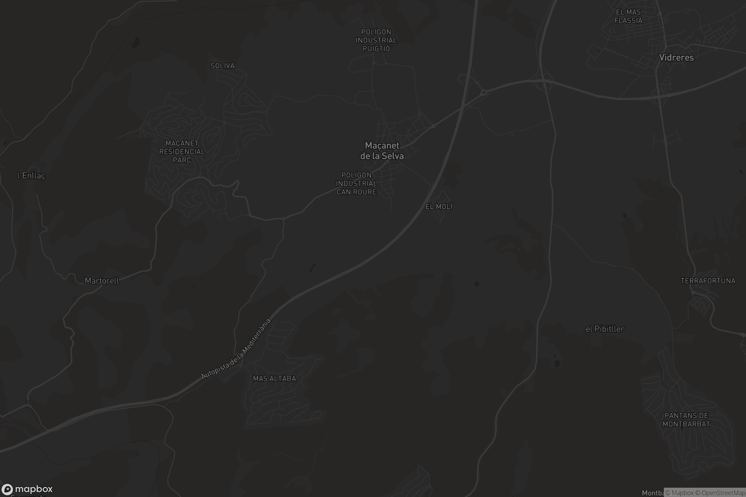 Mapa de Maçanet de la Selva