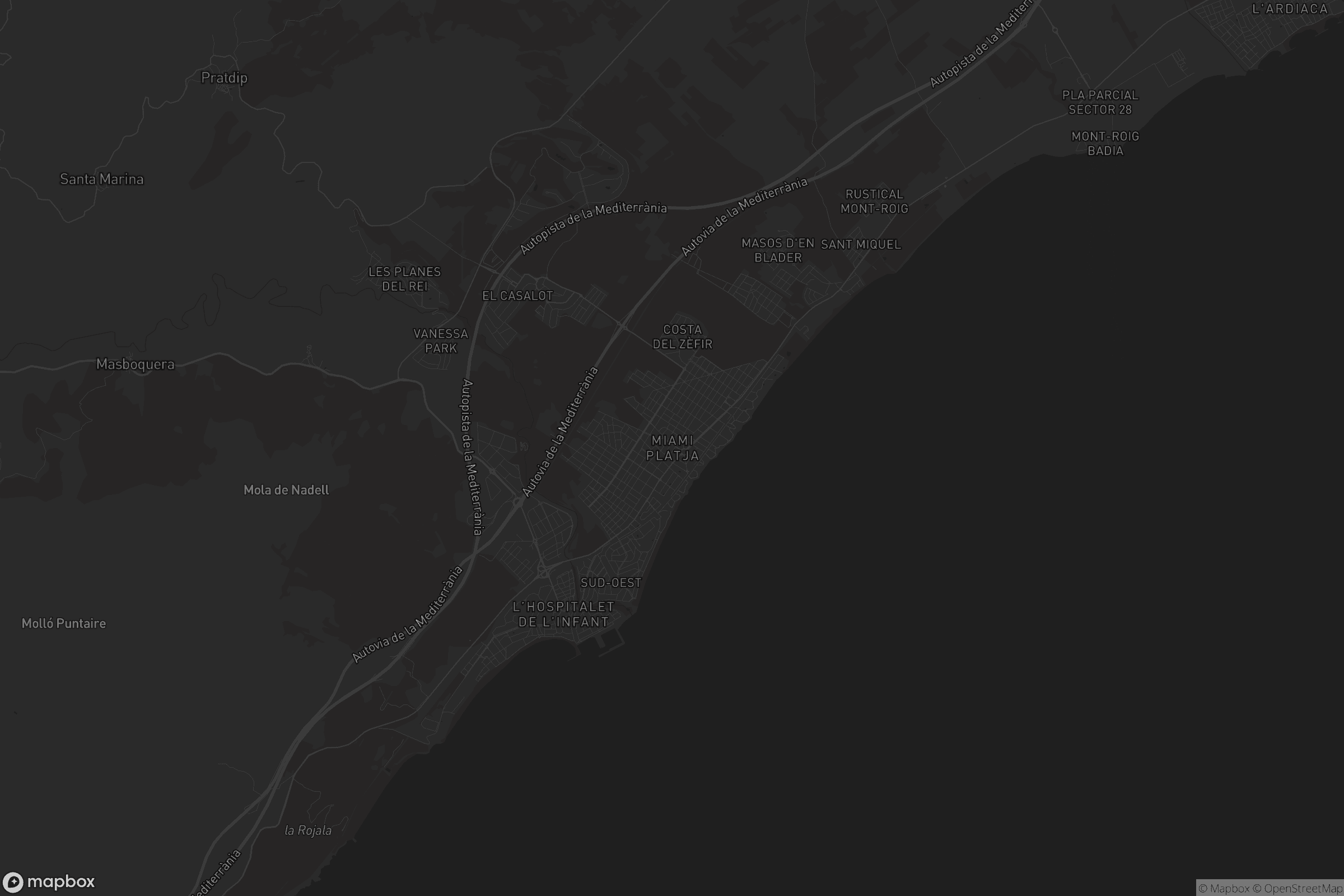 Mapa de Miami Platja