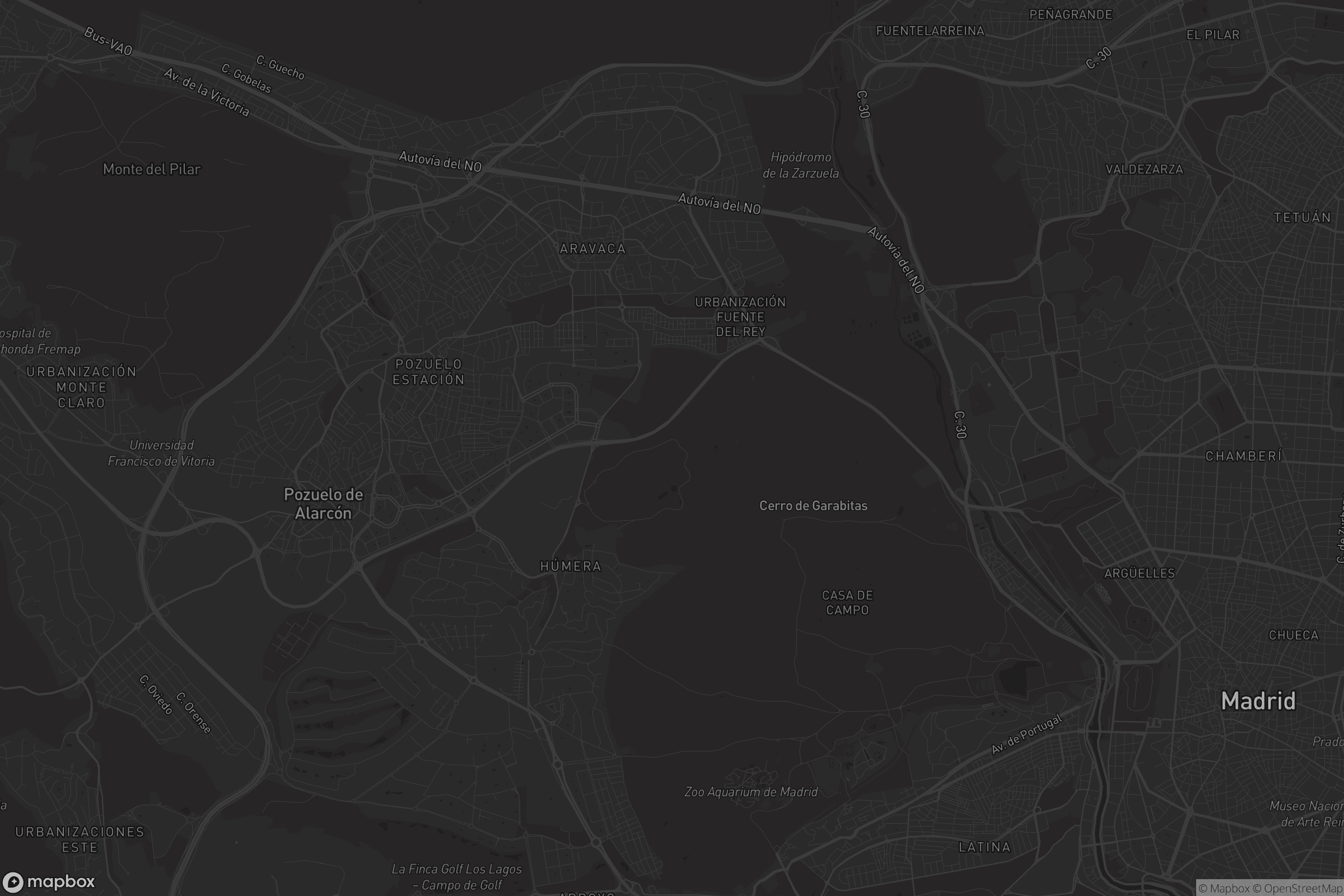 Mapa de Moncloa-Aravaca