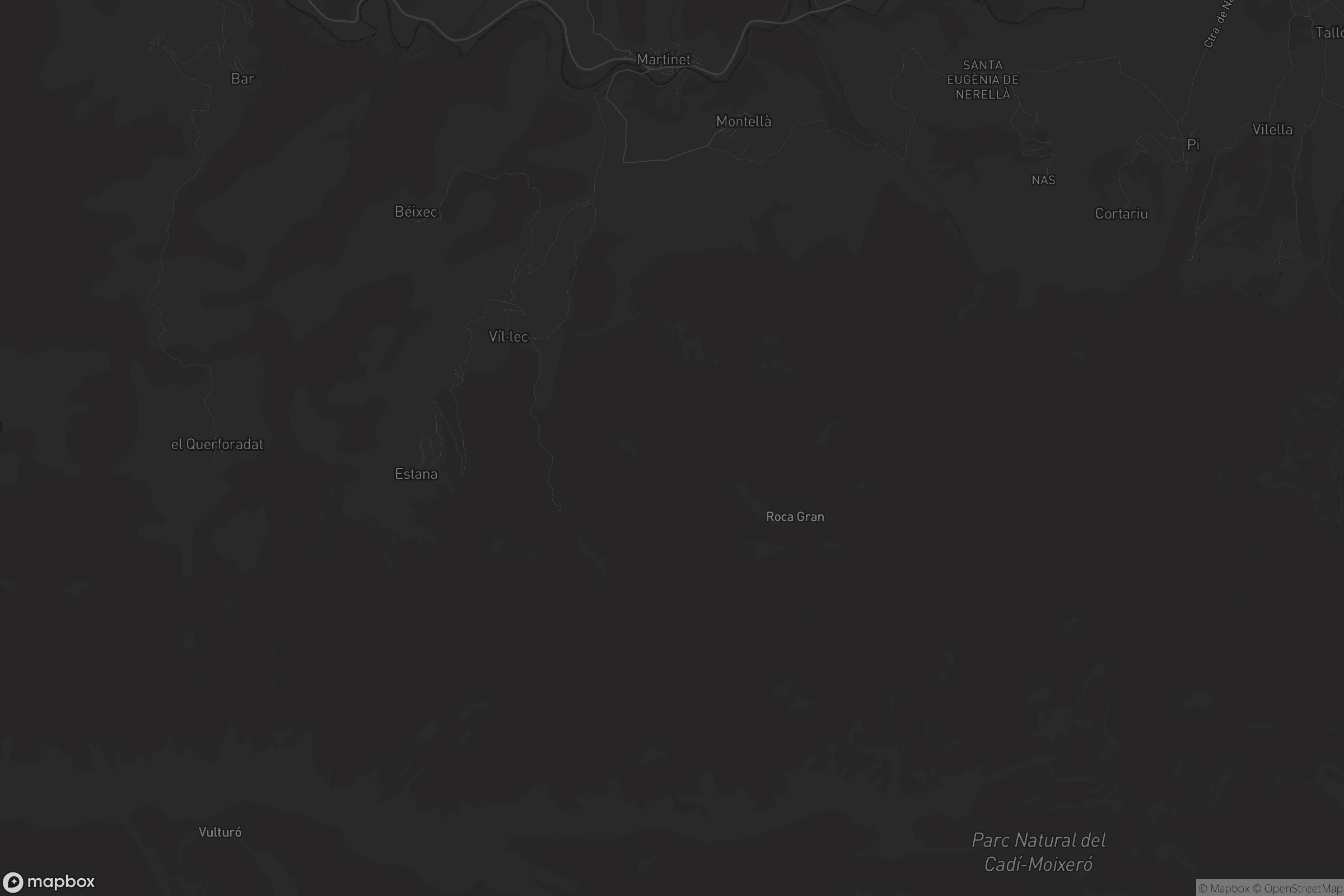 Mapa de Montellà i Martinet