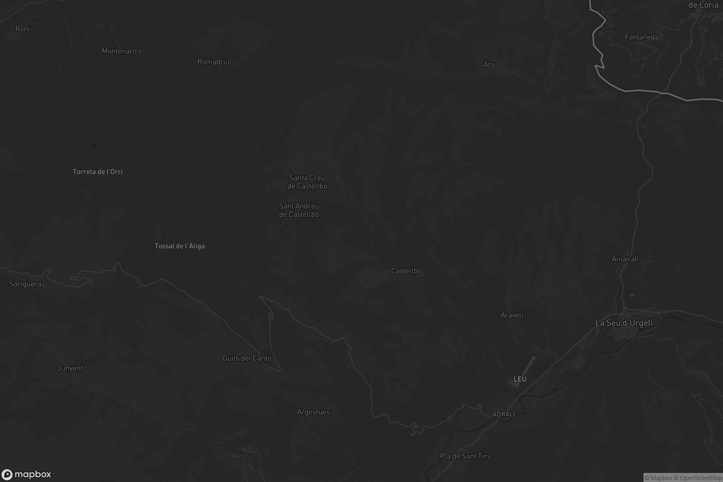 Mapa de Montferrer i Castellbò