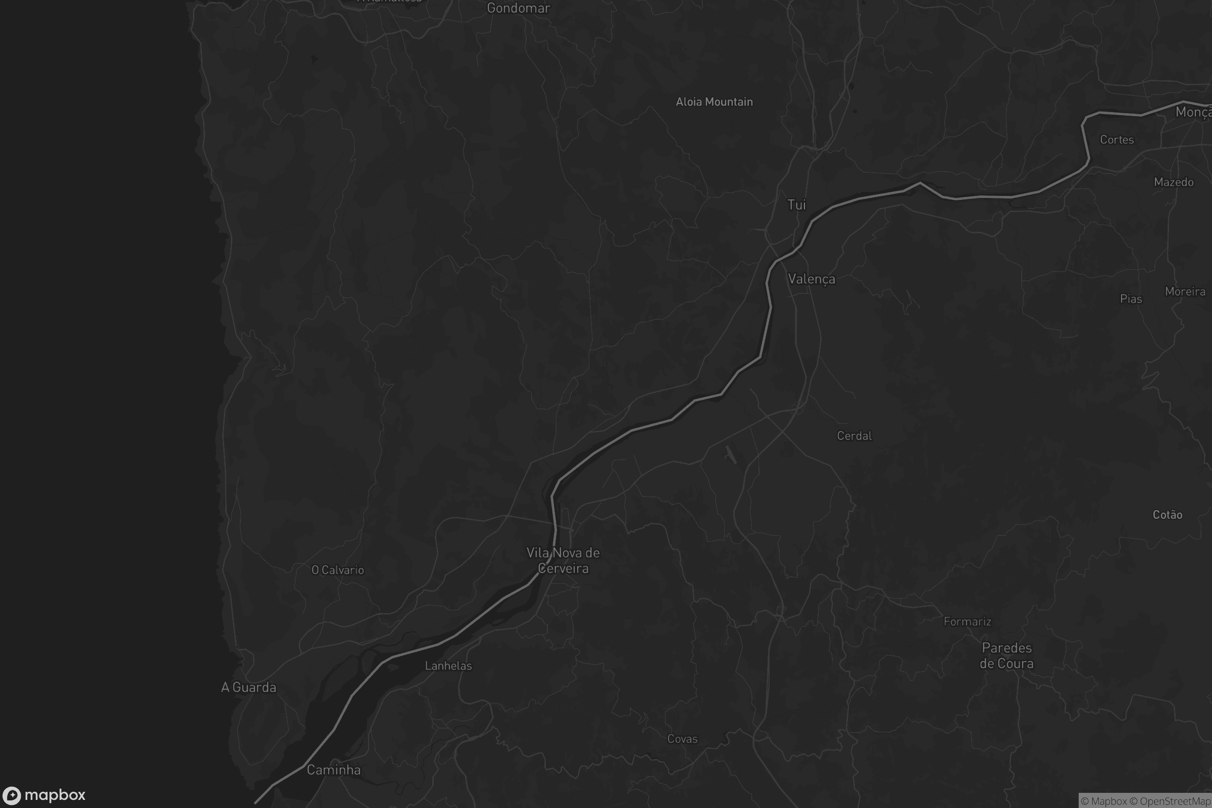 Mapa de O Baixo Miño