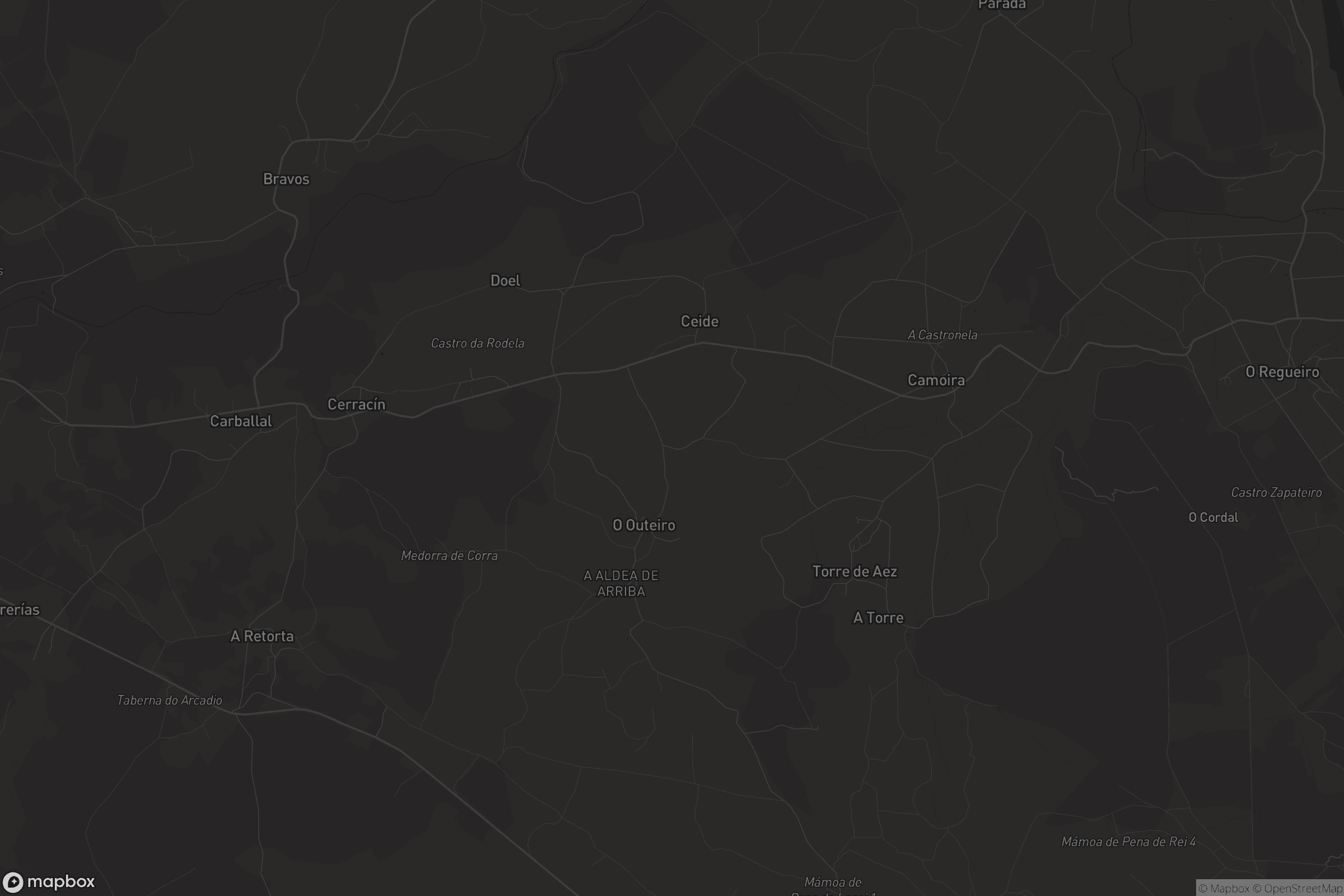 Mapa de O Outeiro das Camoiras