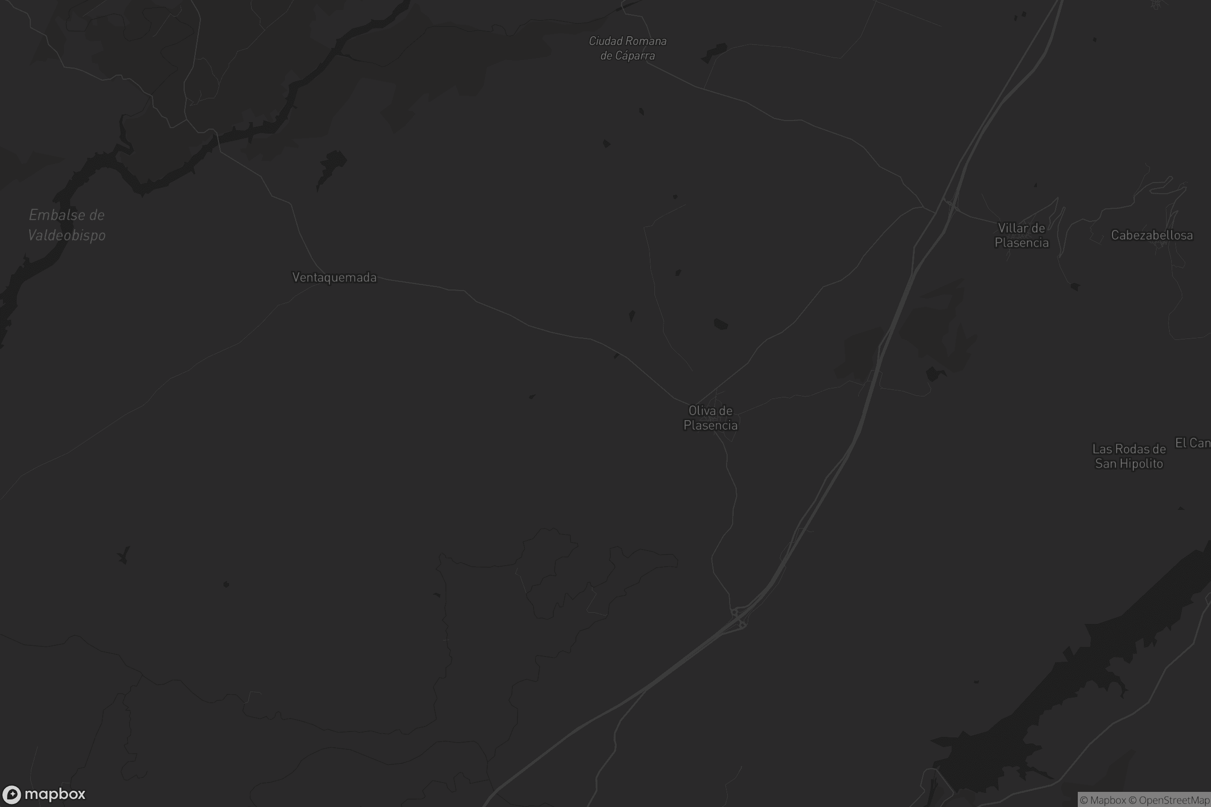 Mapa de Oliva de Plasencia