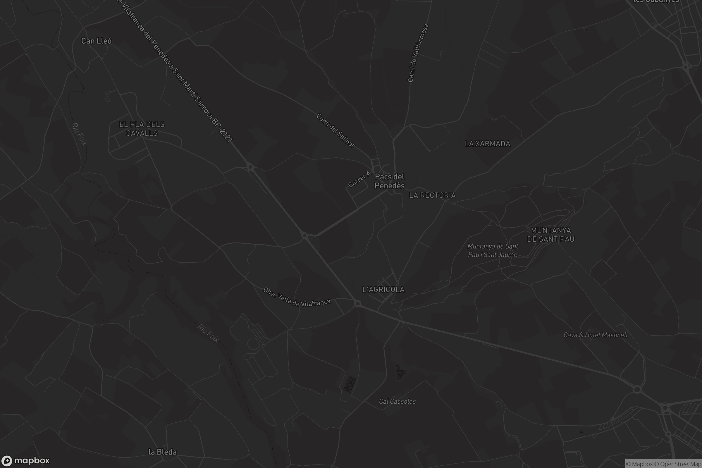 Mapa de Pacs del Penedès