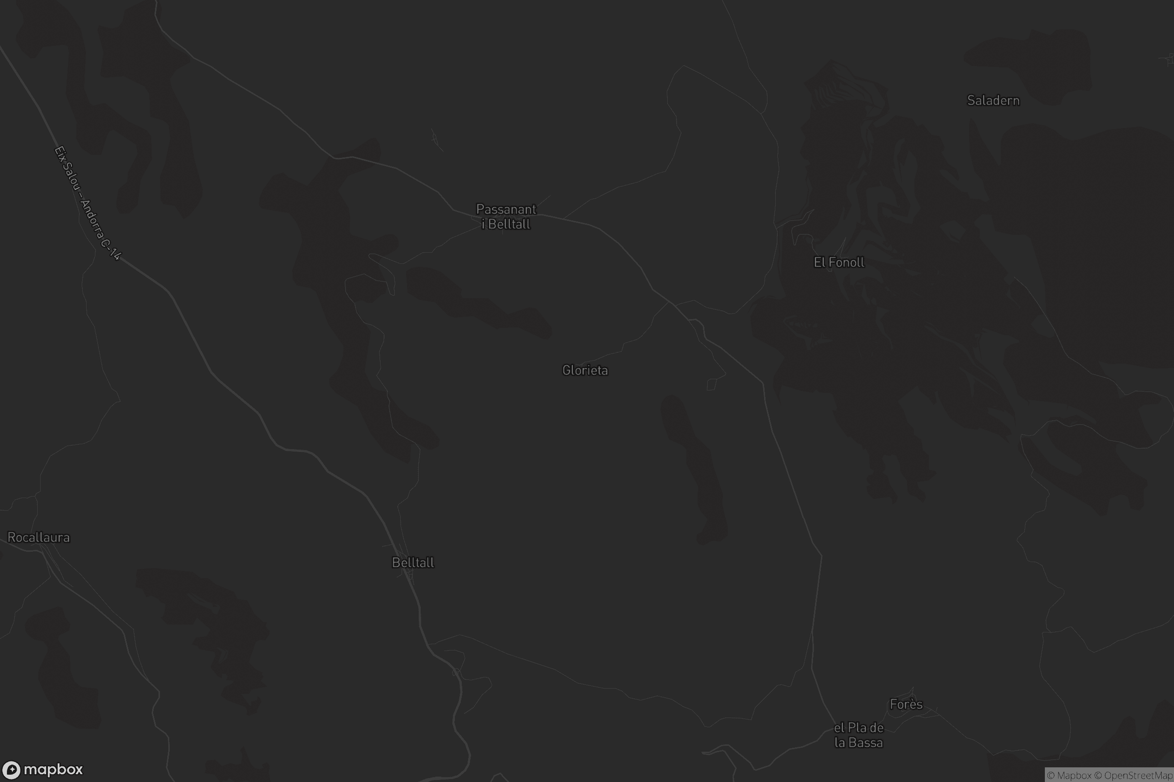 Mapa de Passanant i Belltall