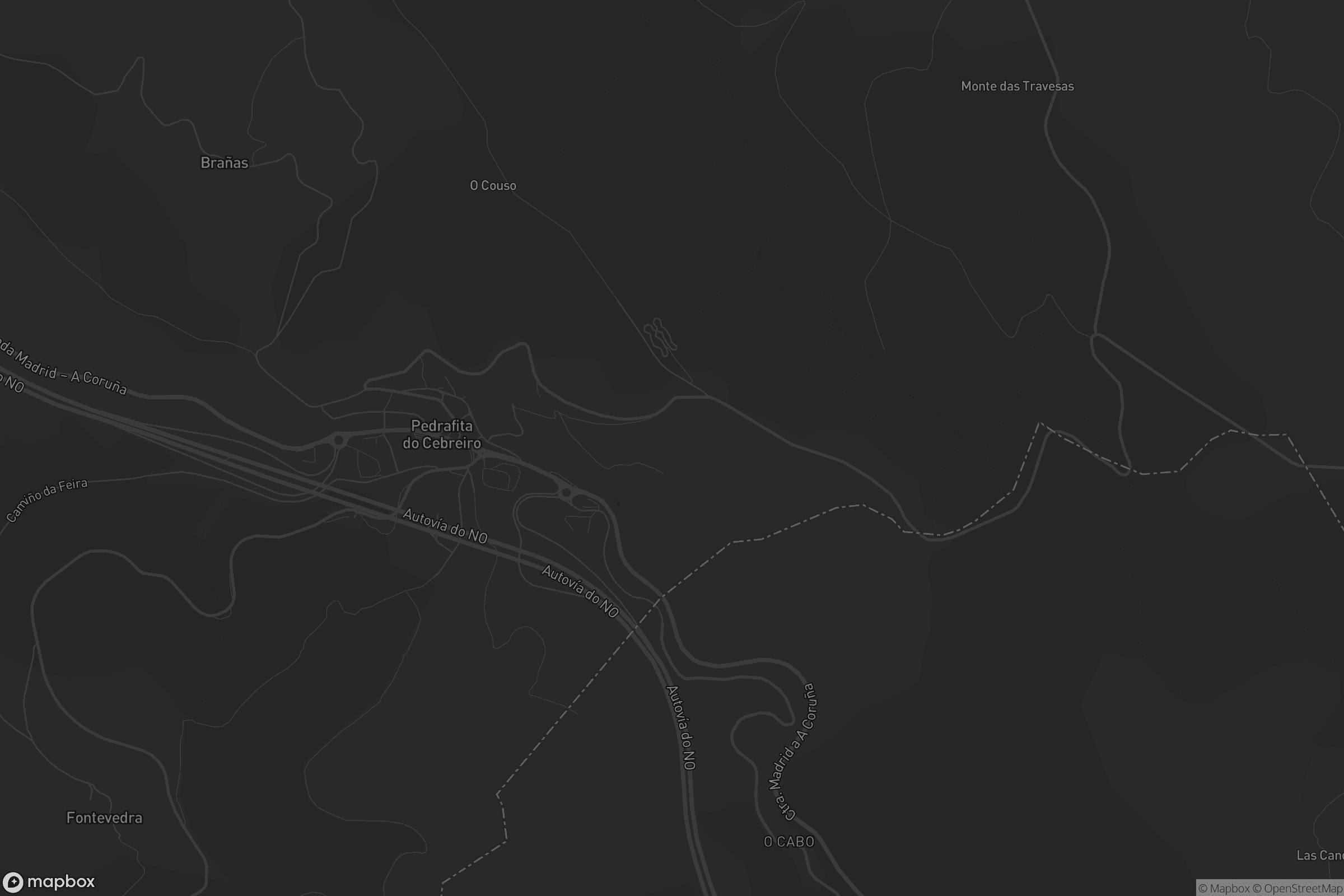 Mapa de Pedrafita do Cebreiro