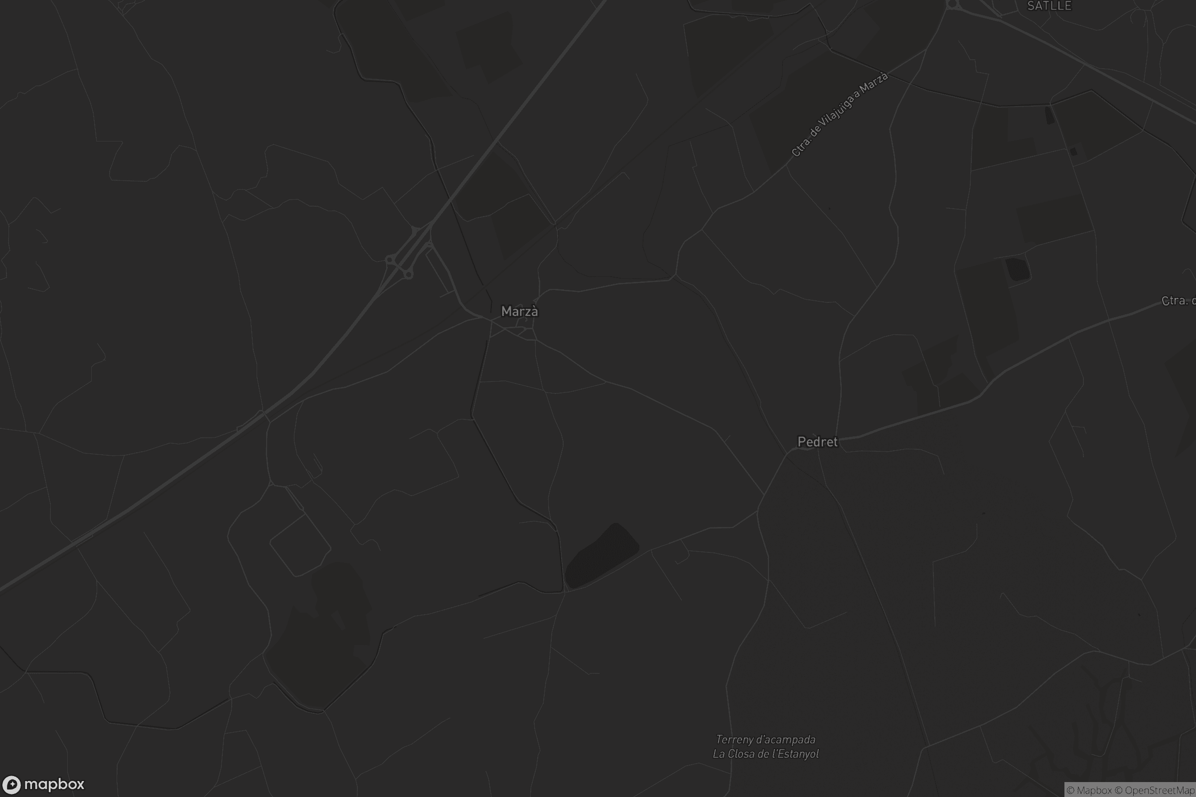 Mapa de Pedret i Marzà