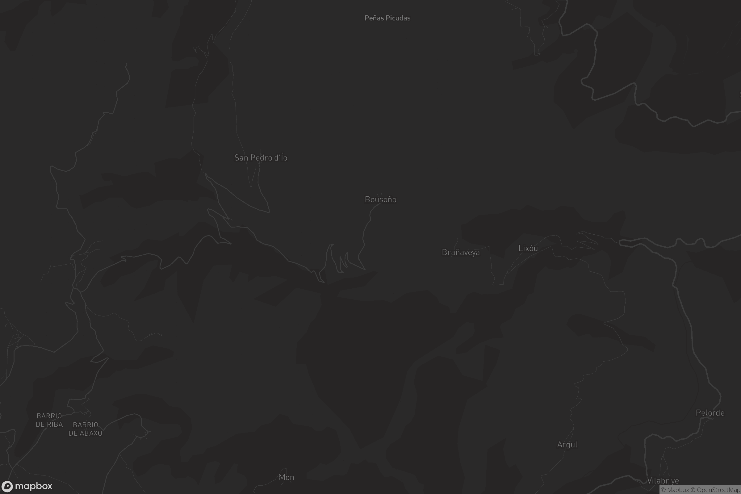 Mapa de Pezós / Pesoz