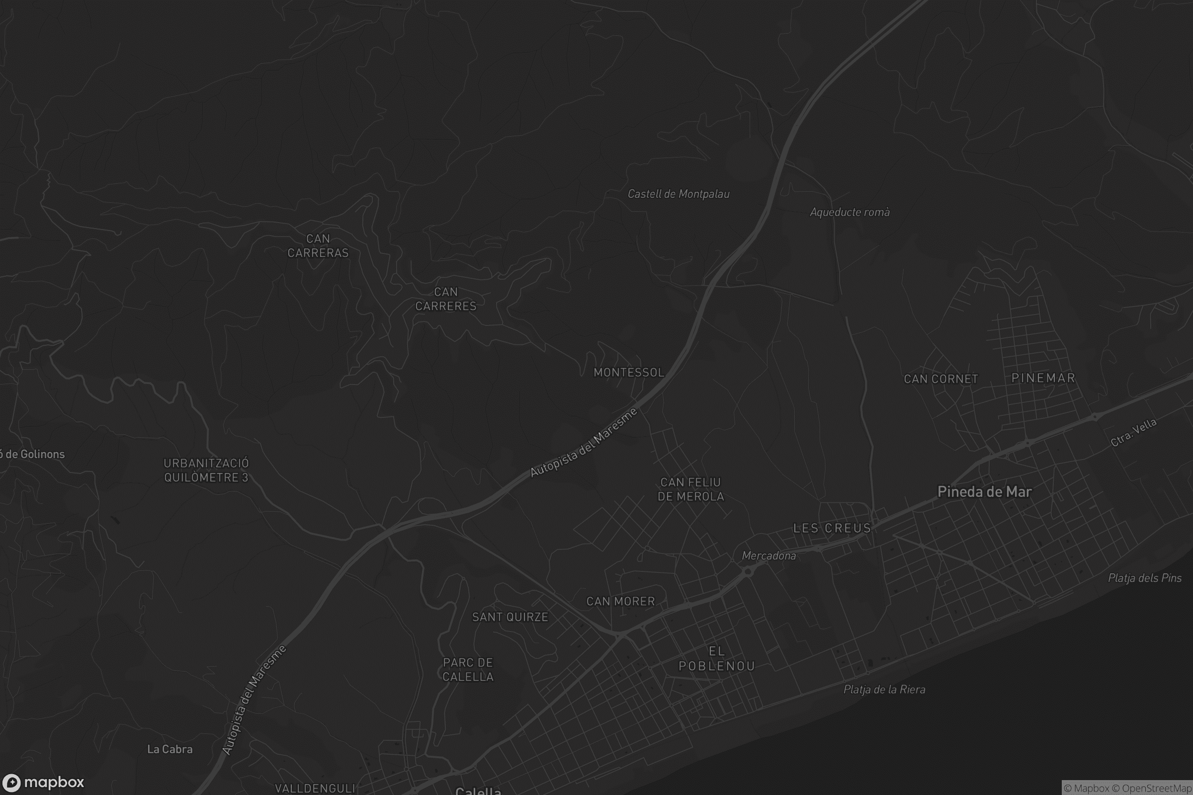 Mapa de Pineda de Mar