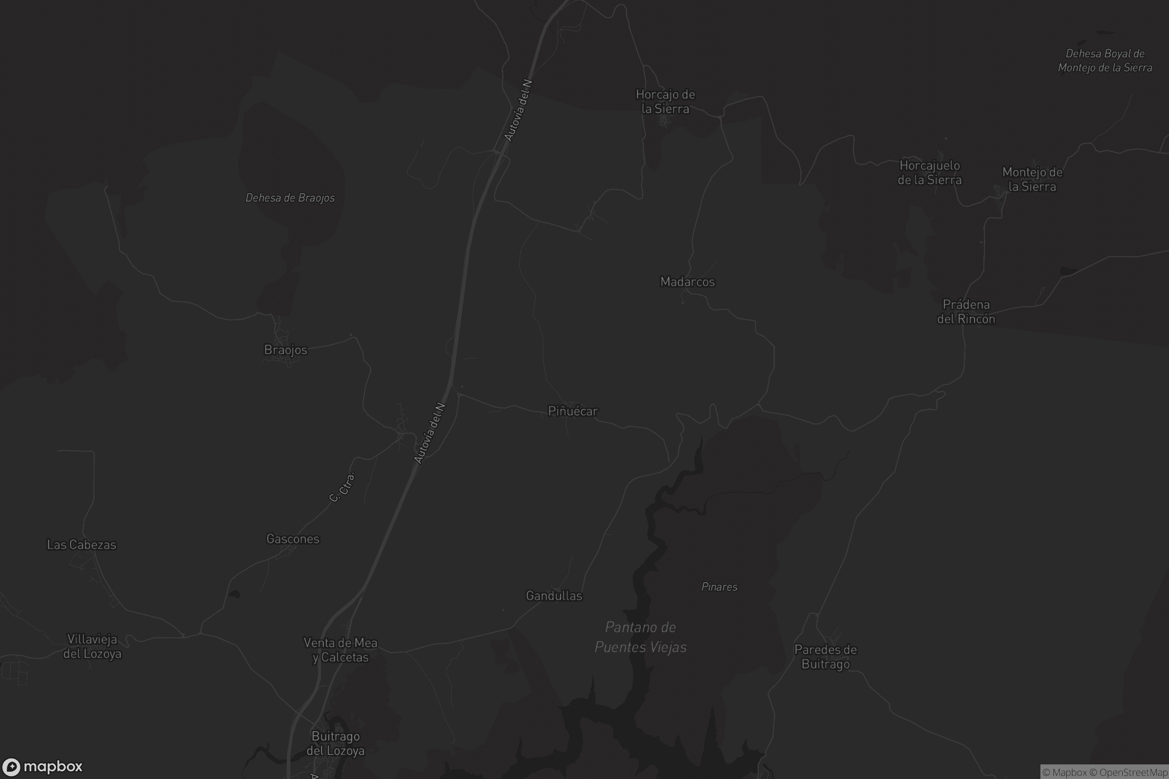 Mapa de Piñuécar-Gandullas