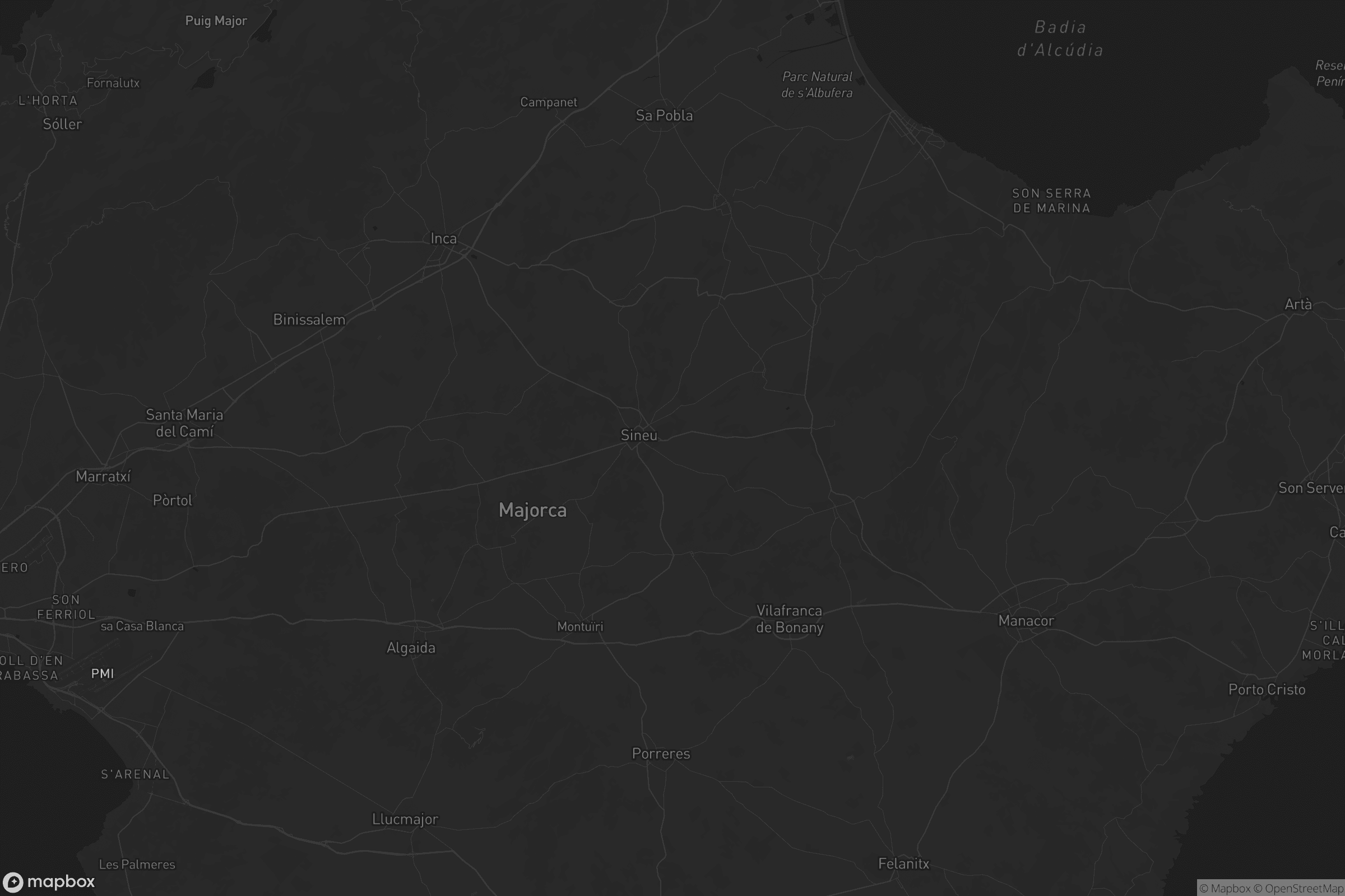 Mapa de Pla de Mallorca