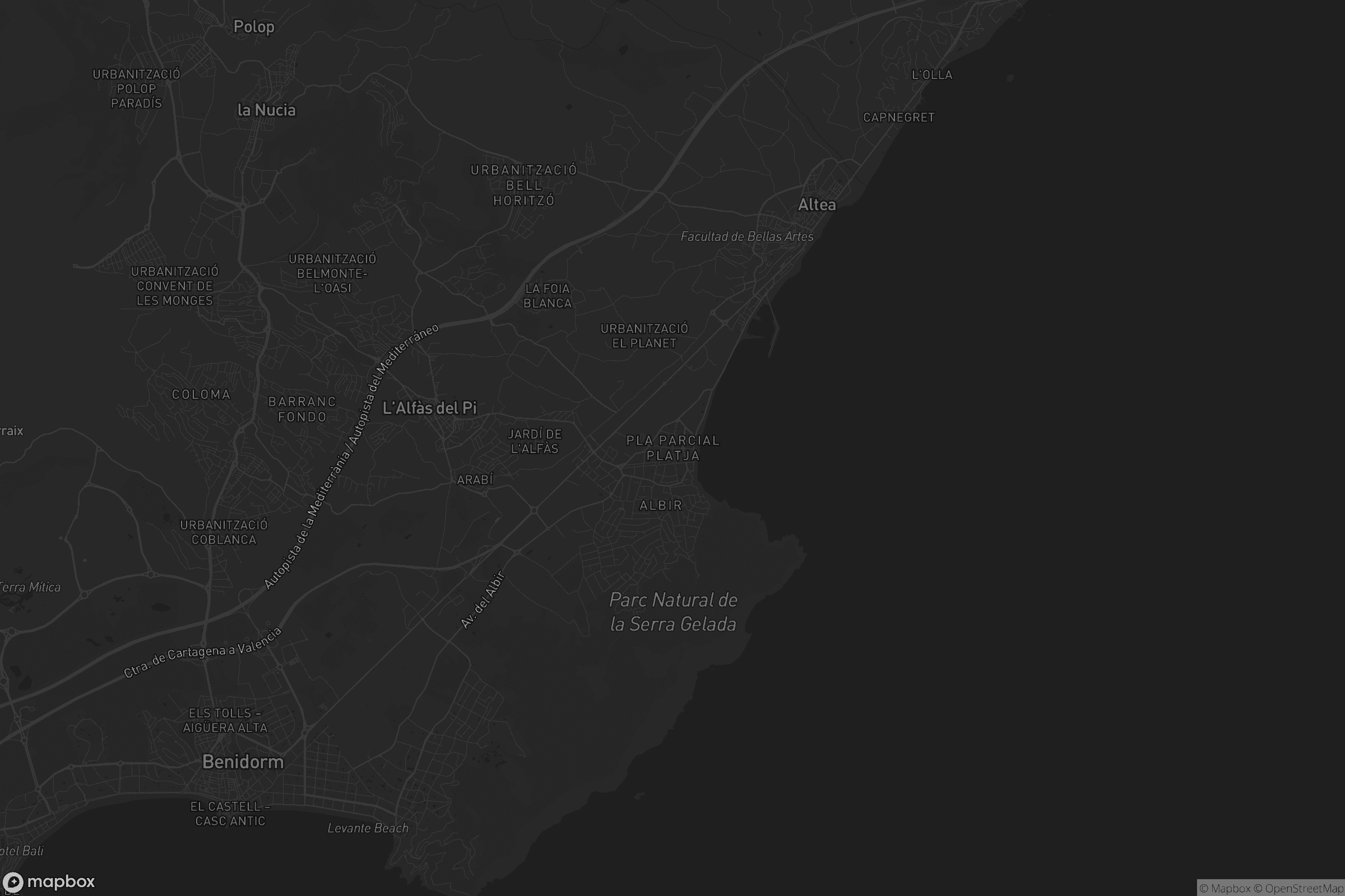 Mapa de Pla Parcial Platja