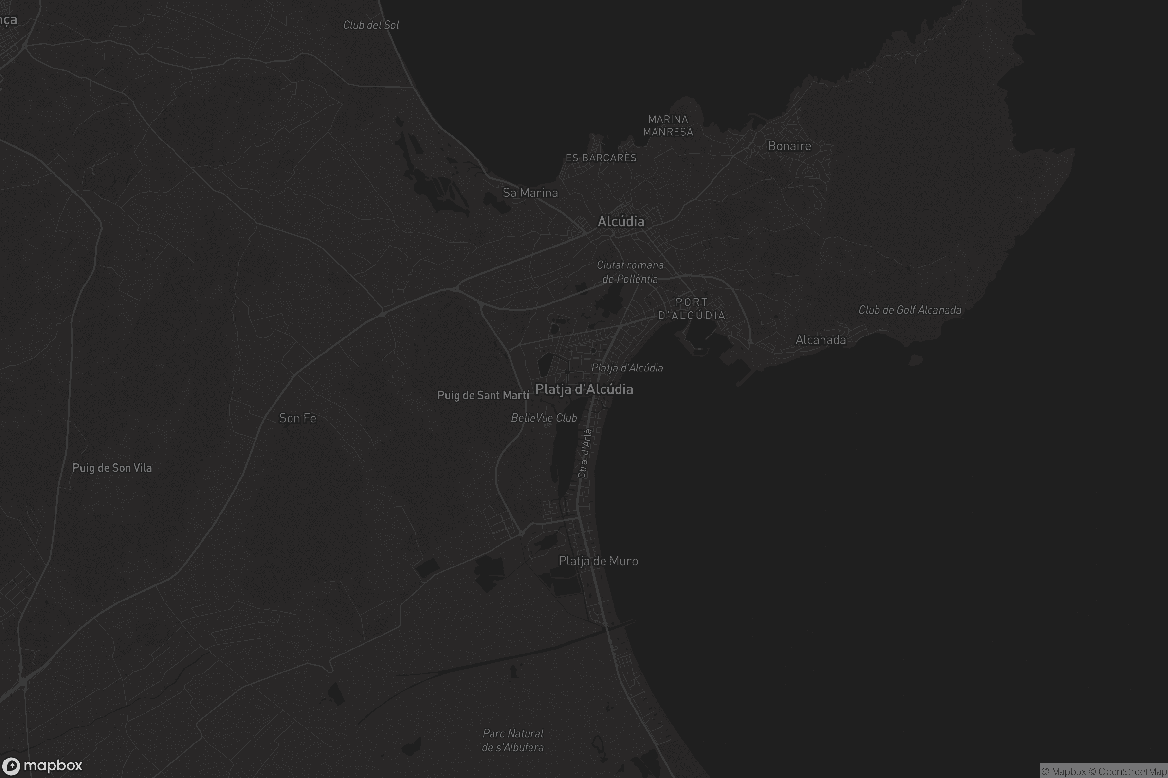 Mapa de Platja d'Alcúdia