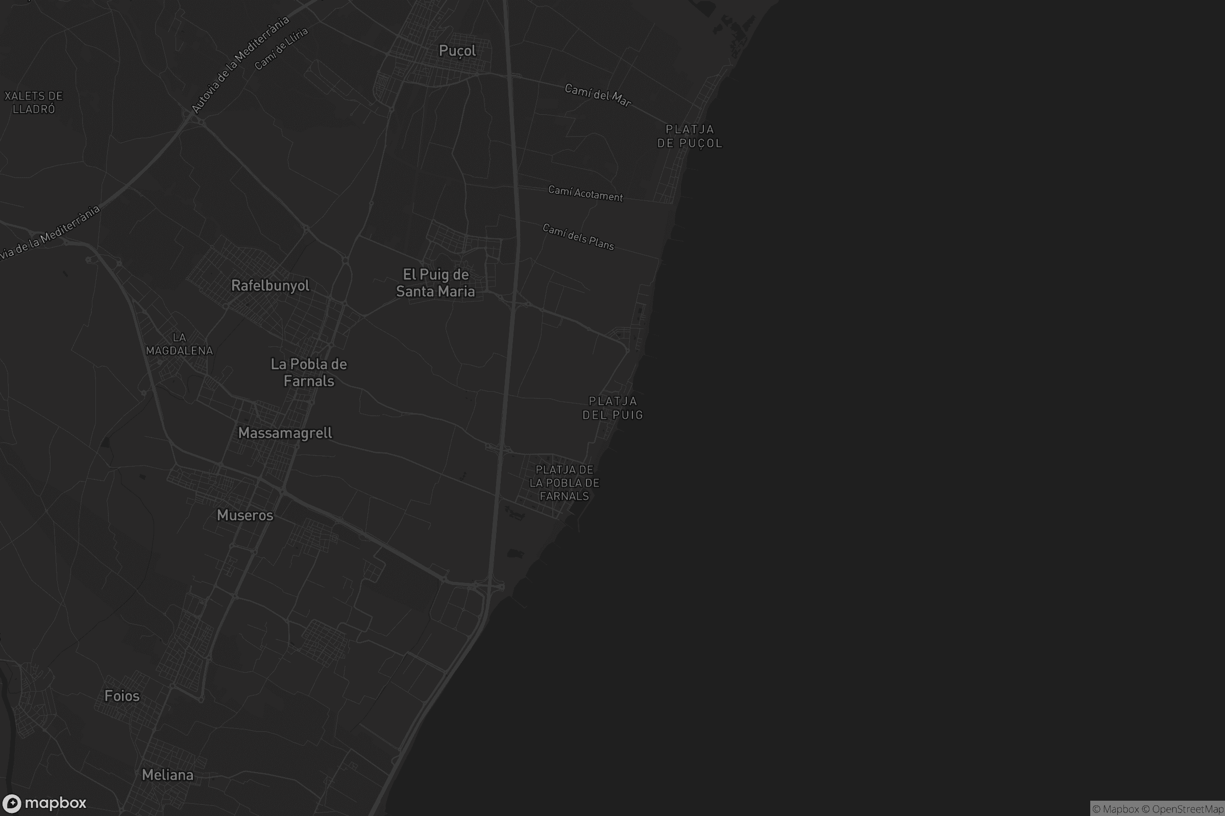 Mapa de Platja del Puig