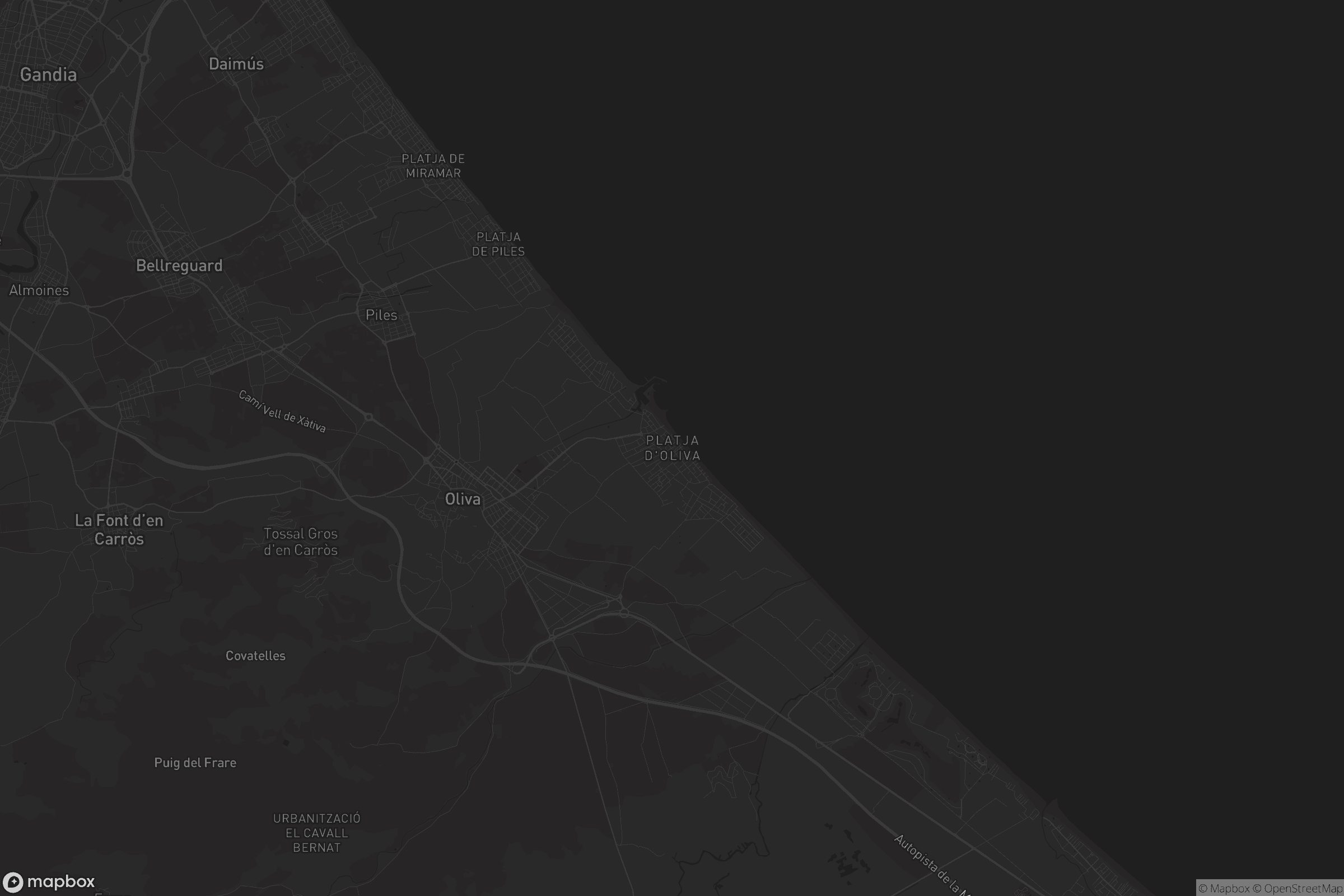 Mapa de Platja d'Oliva