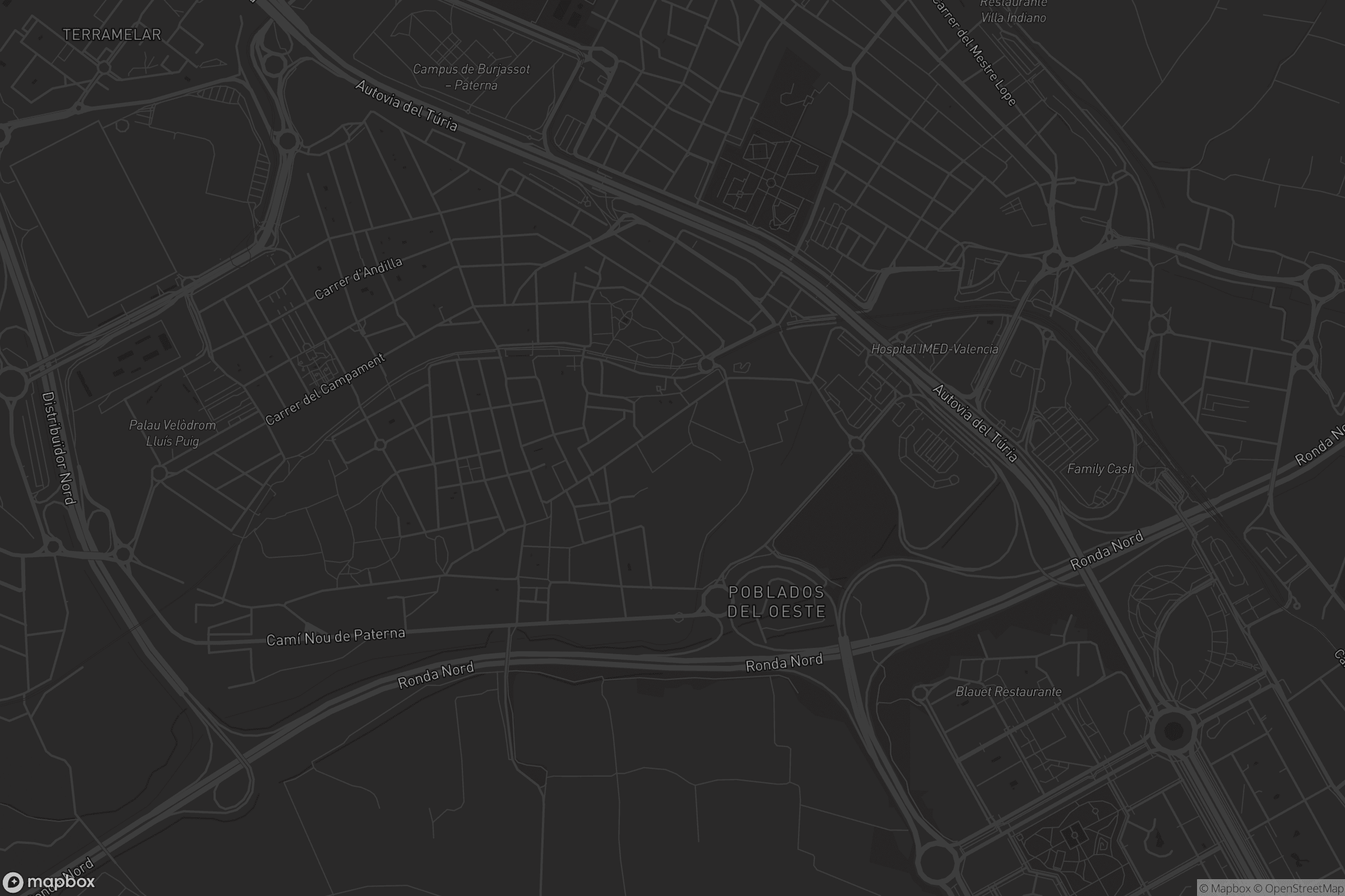 Mapa de Pobles de l'Oest