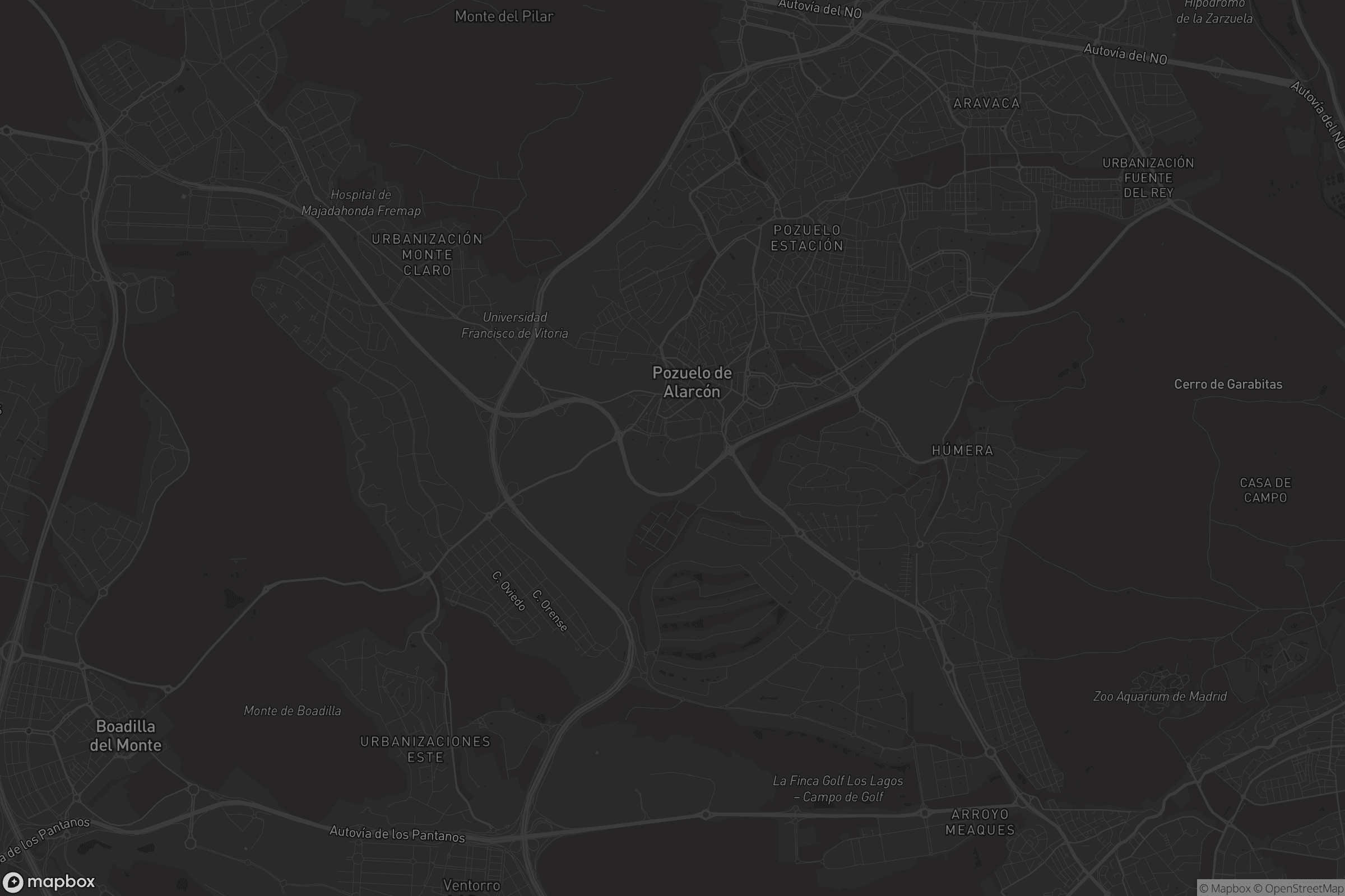 Mapa de Pozuelo de Alarcón