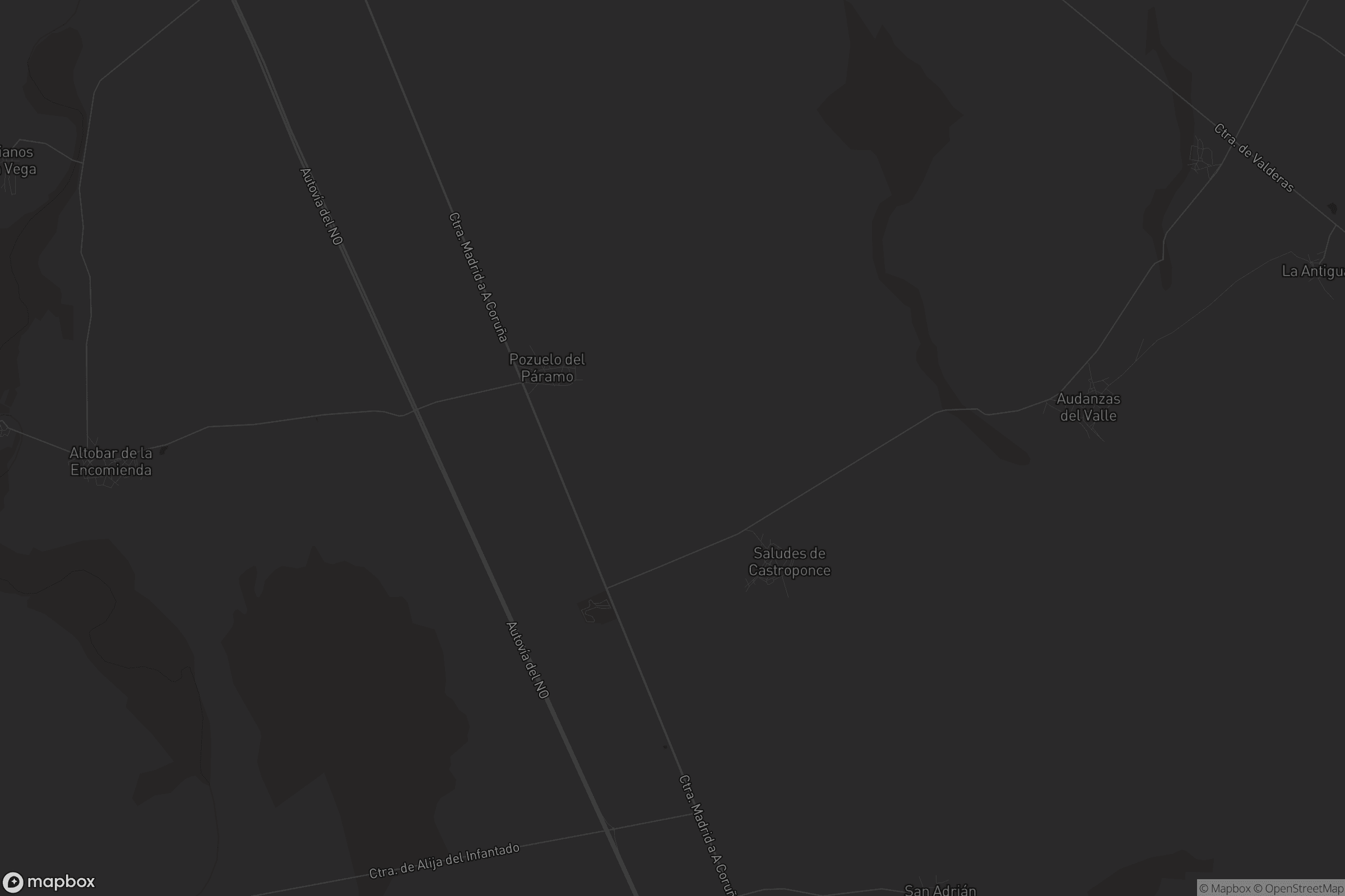 Mapa de Pozuelo del Páramo