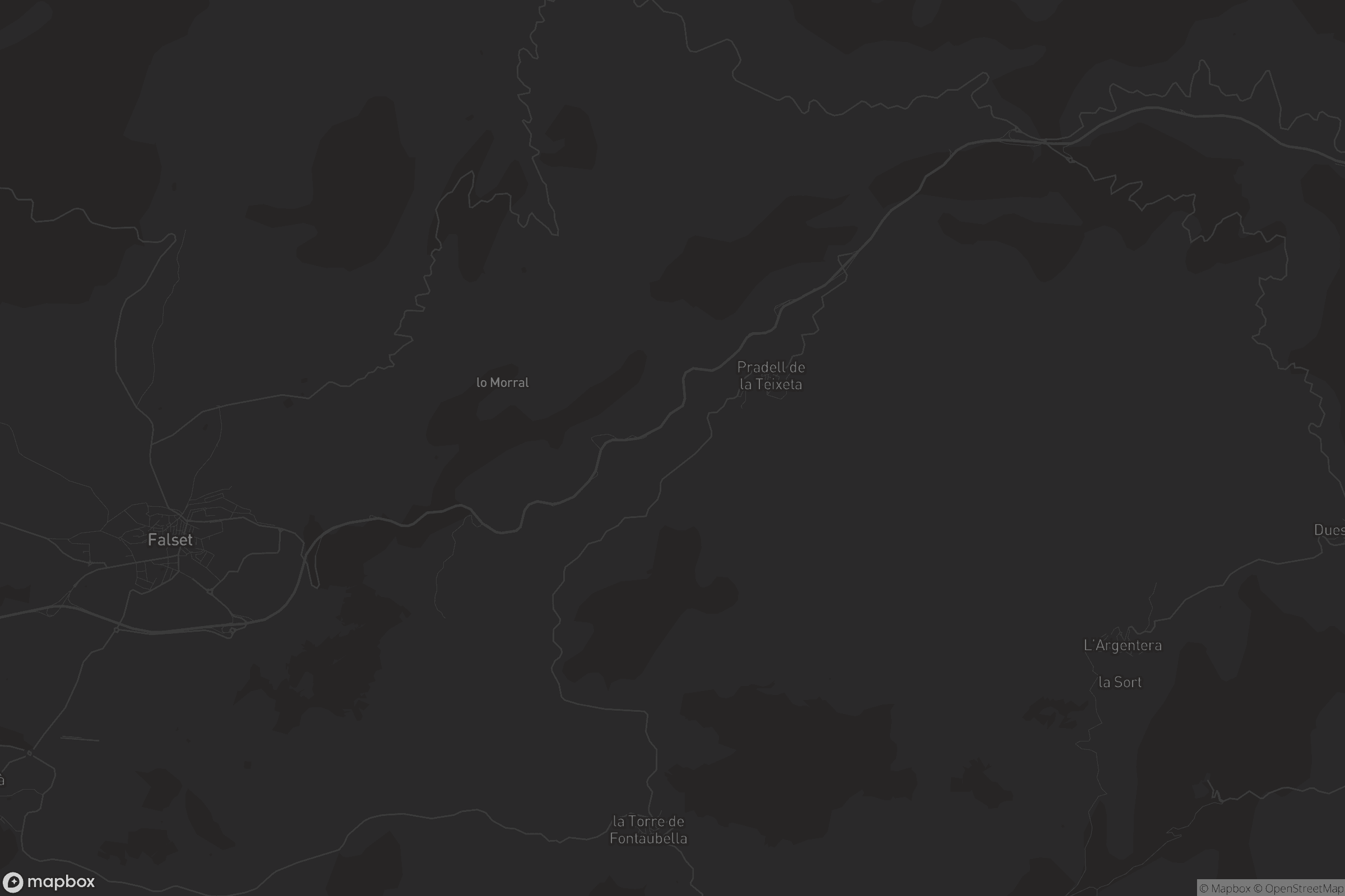 Mapa de Pradell de la Teixeta