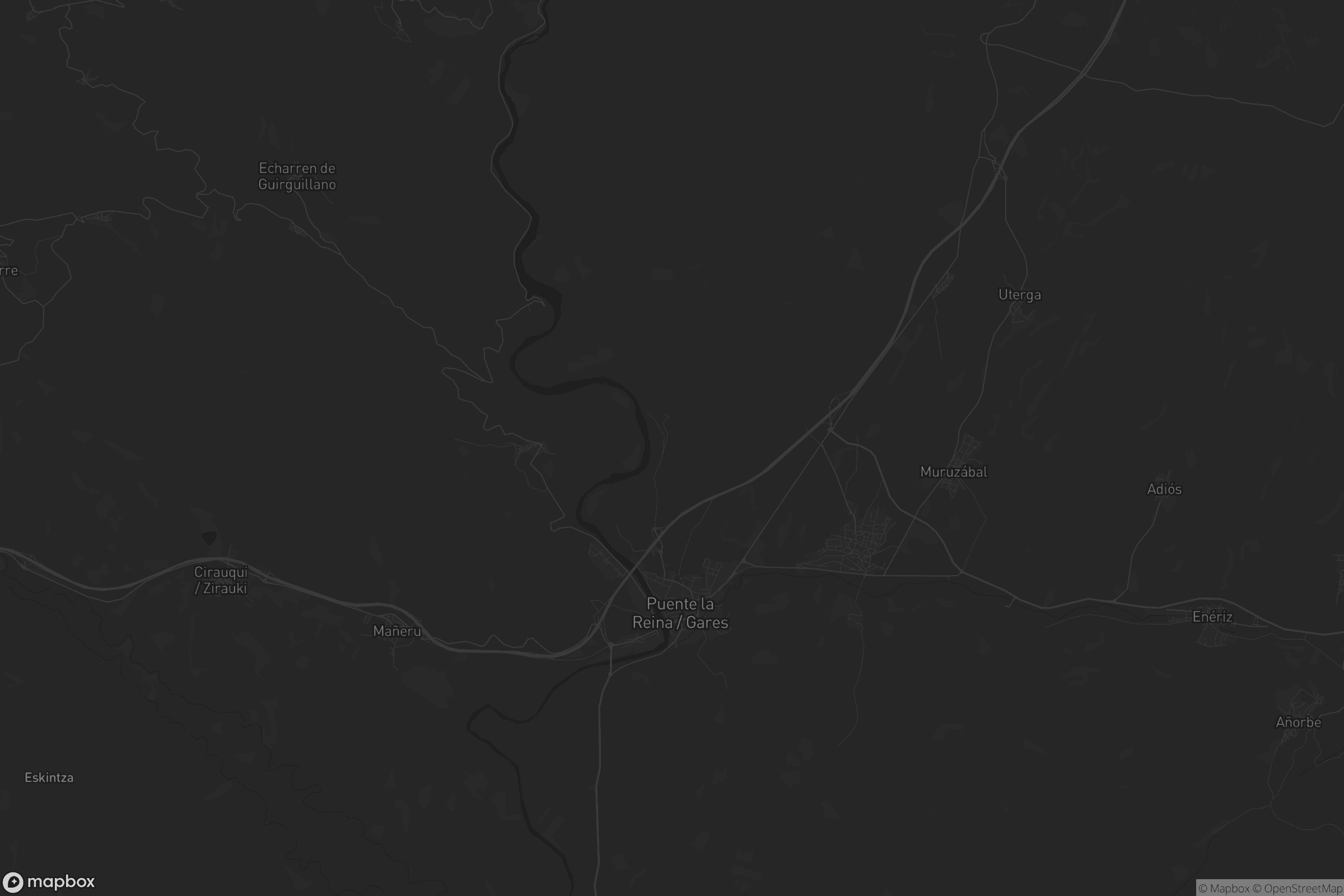 Mapa de Puente la Reina / Gares