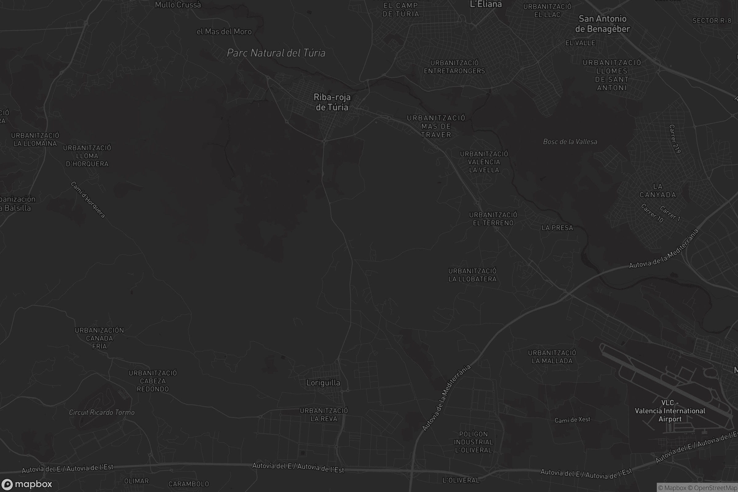 Mapa de Riba-roja de Túria