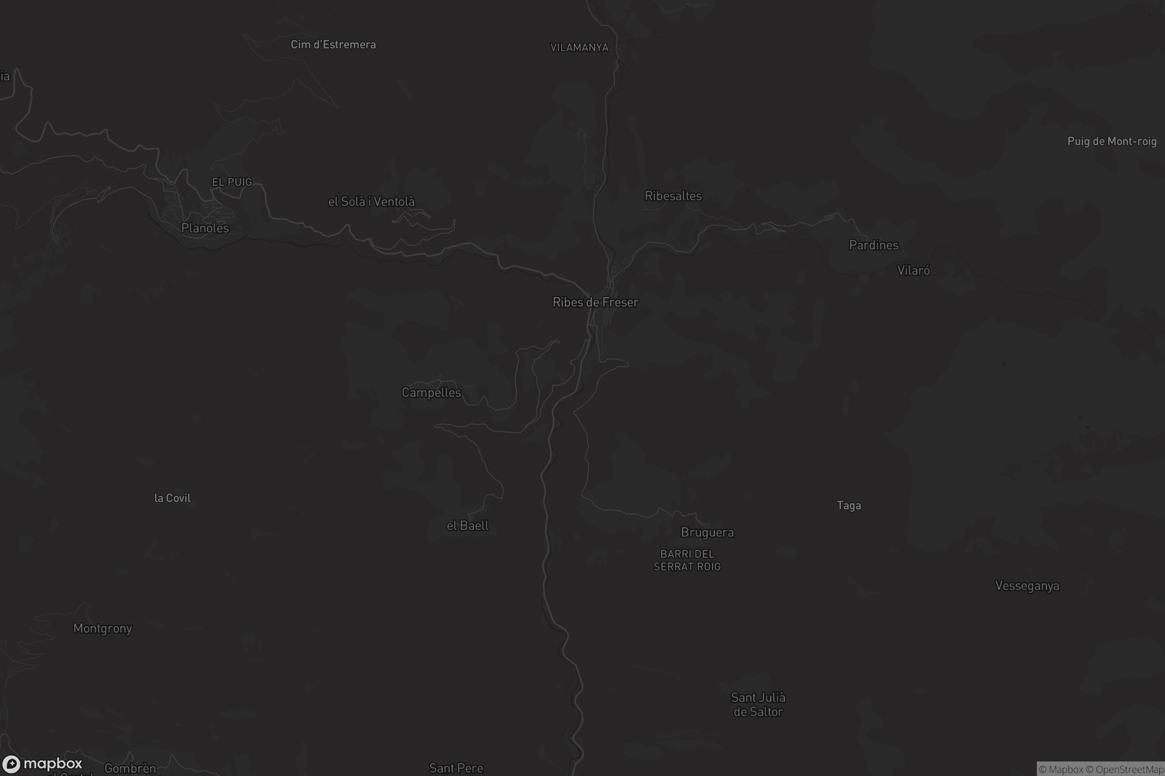 Mapa de Ribes de Freser