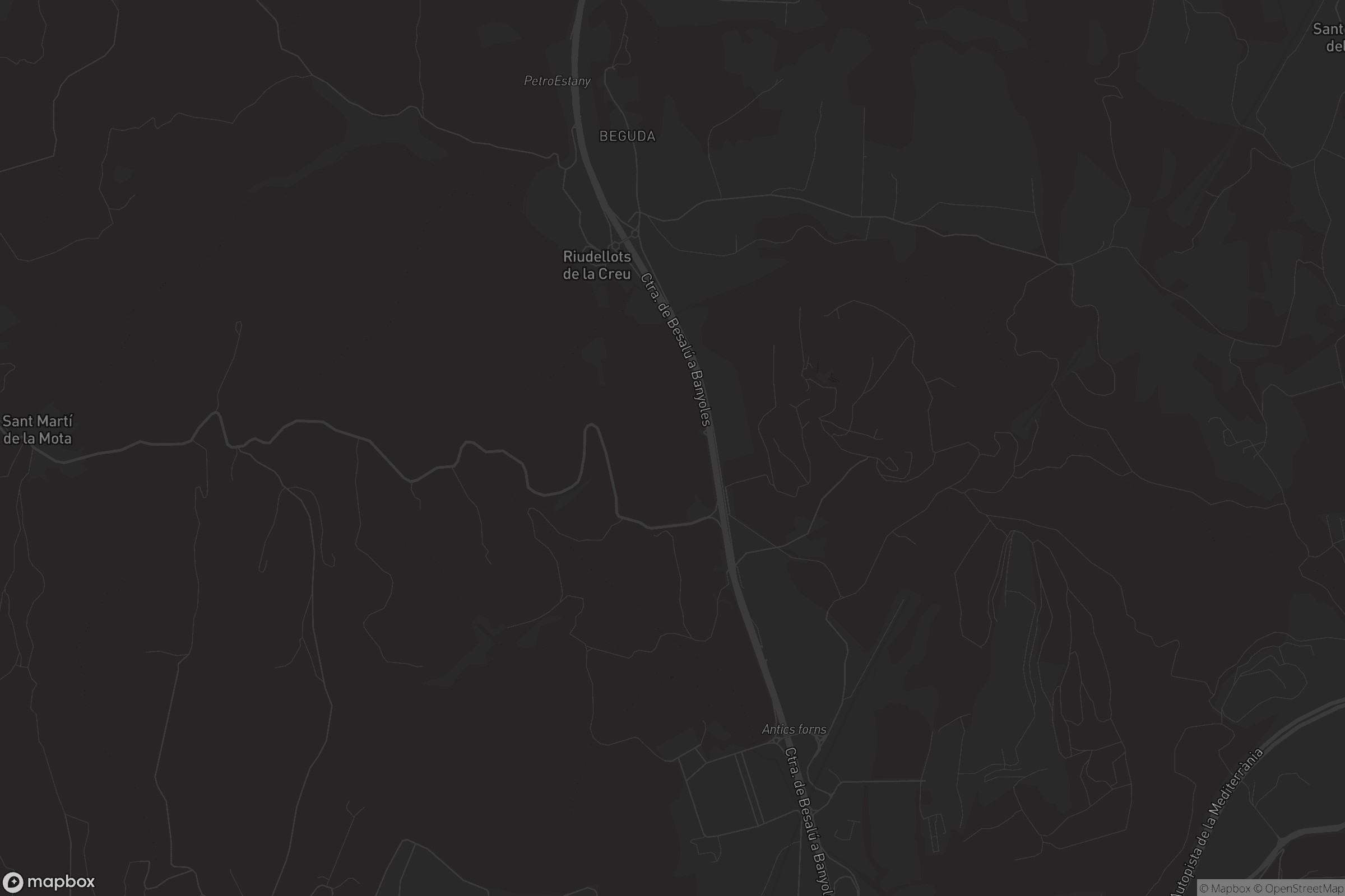 Mapa de Riudellots de la Creu