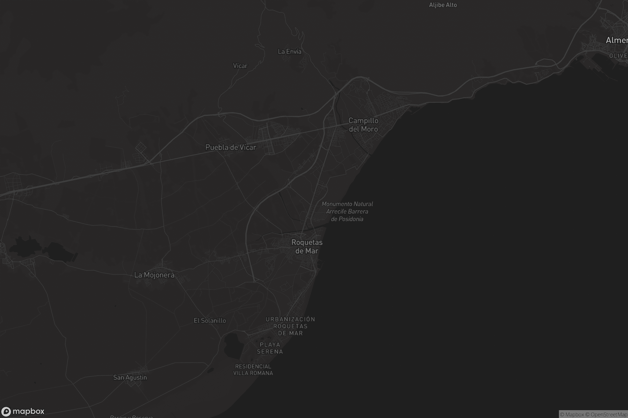 Mapa de Roquetas de Mar