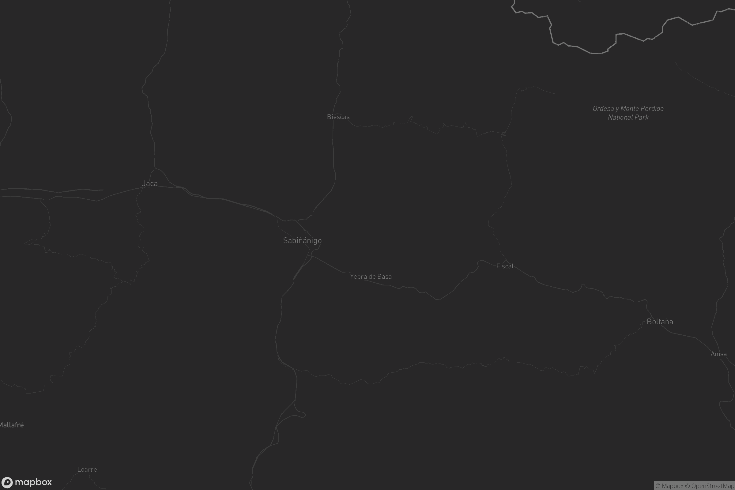 Mapa de Sabiñánigo