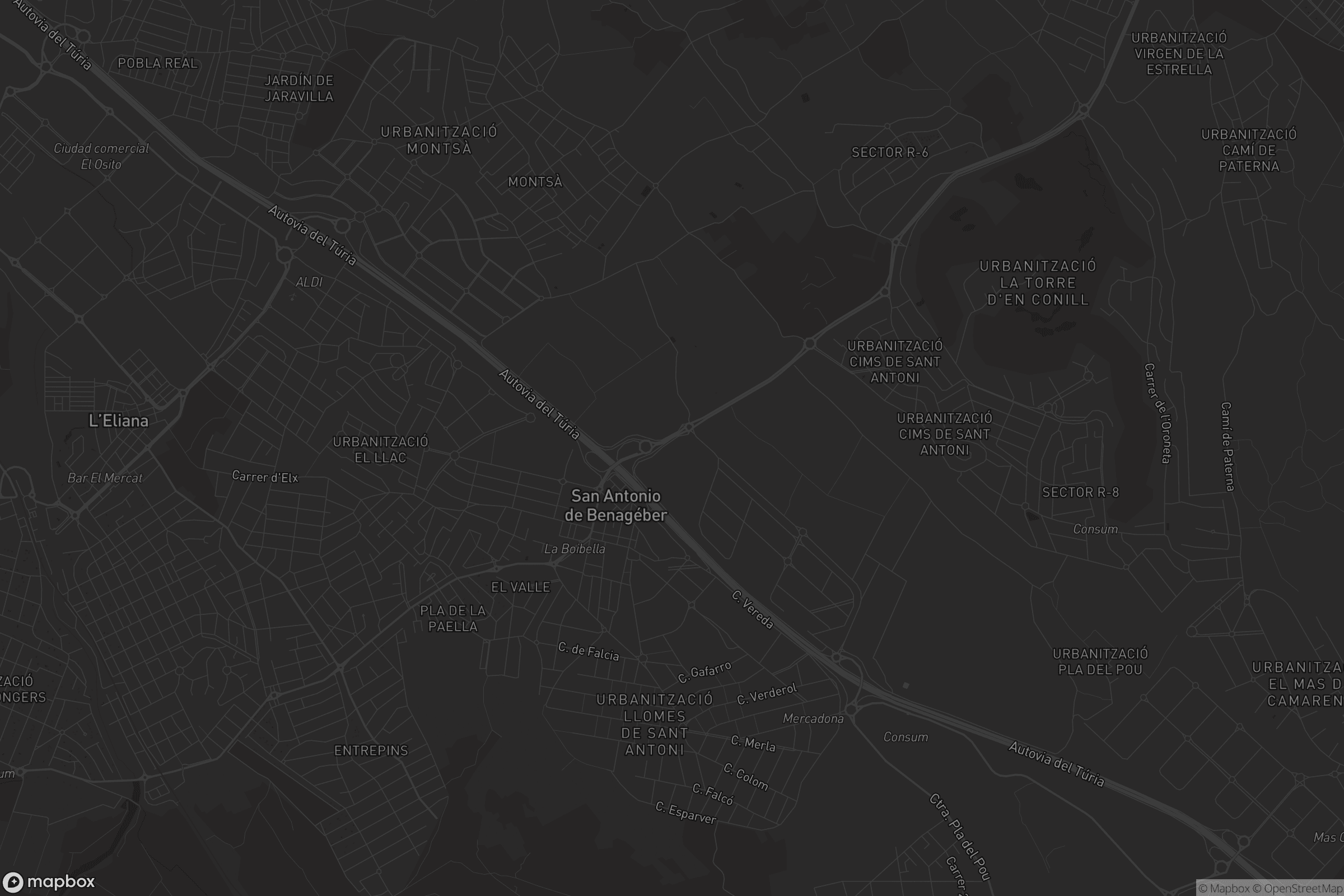 Mapa de San Antonio de Benagéber