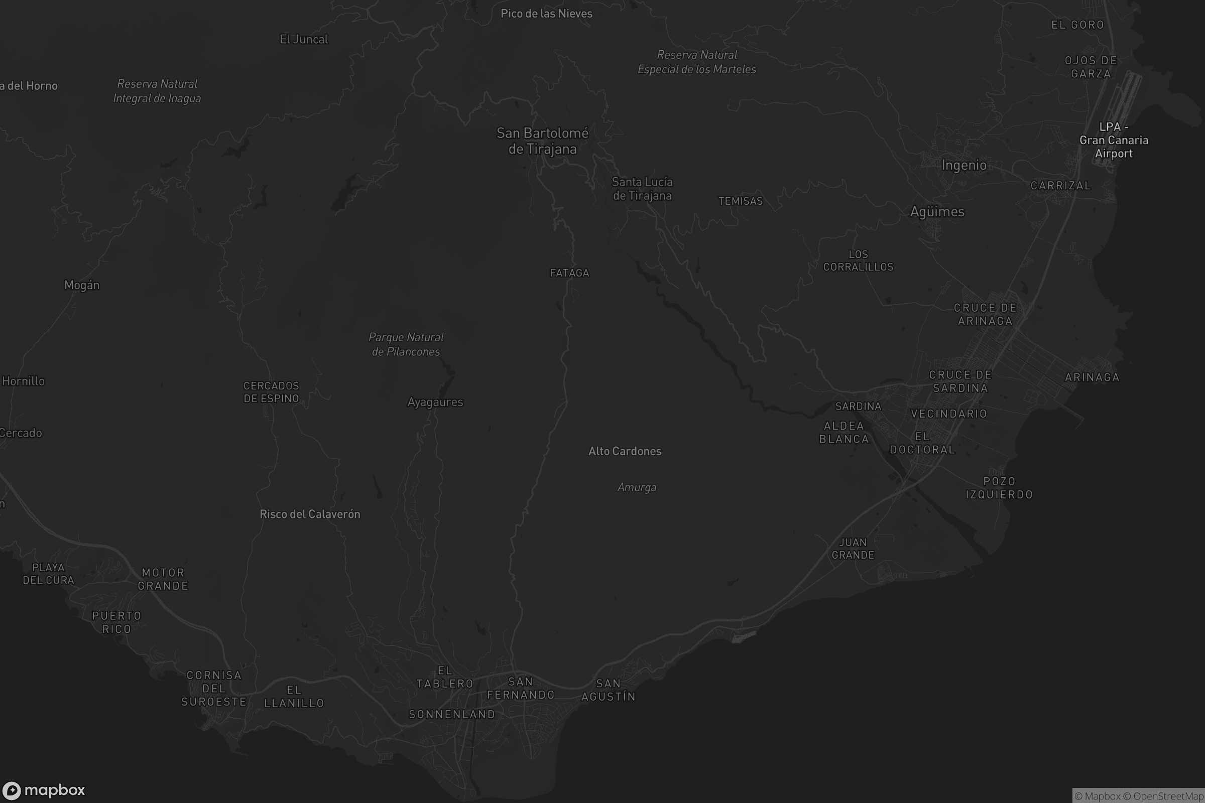 Mapa de San Bartolomé de Tirajana