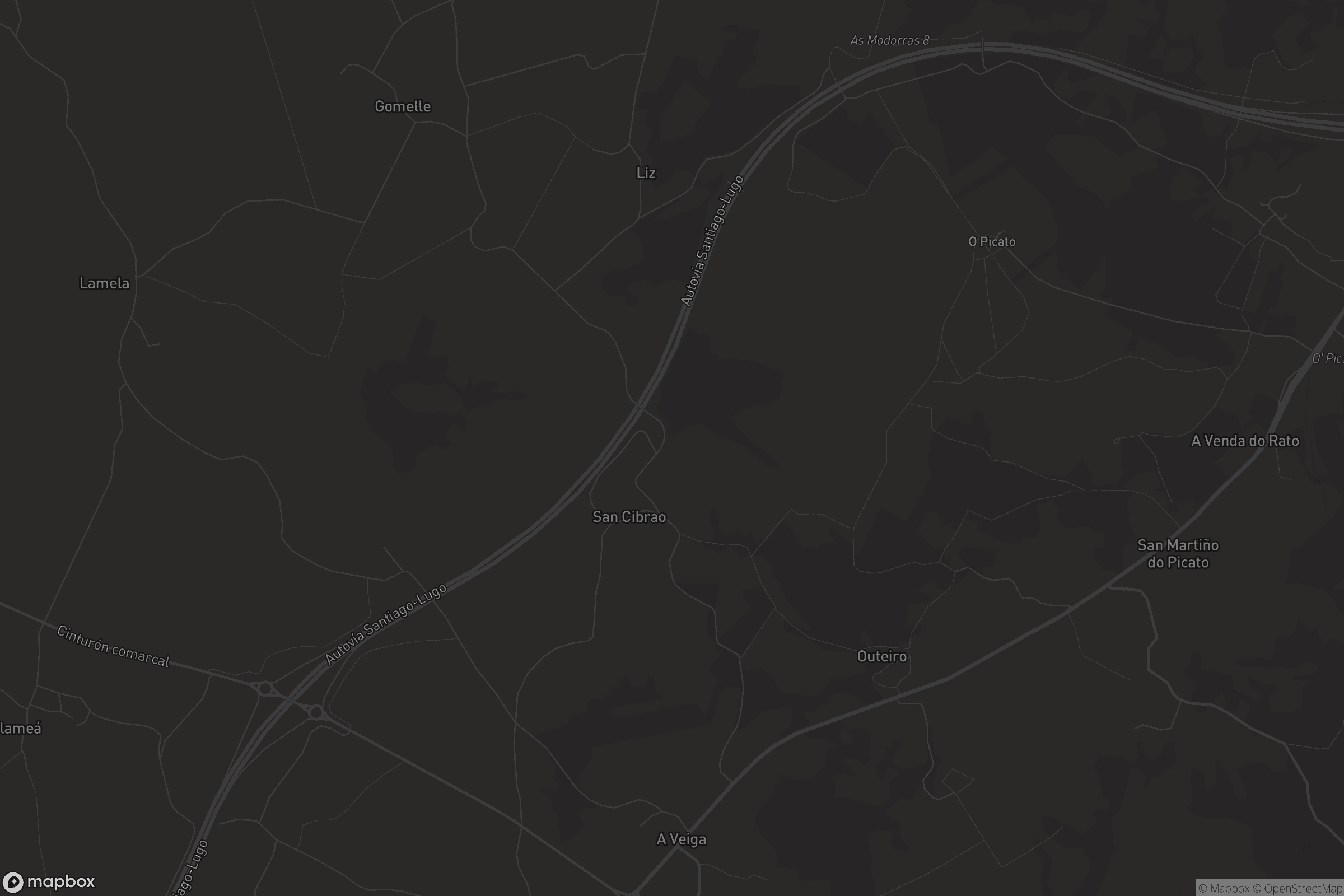 Mapa de San Cibrao de Monte de Meda