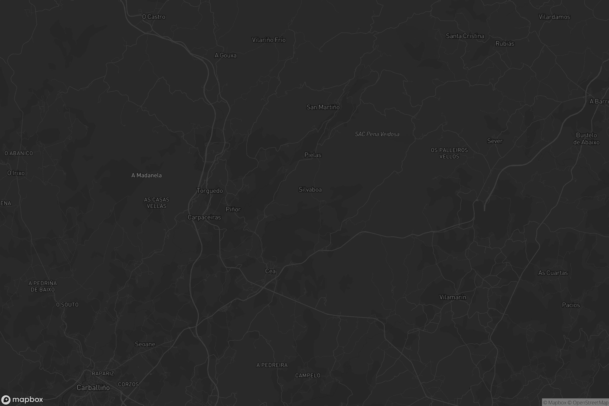 Mapa de San Cristovo de Cea