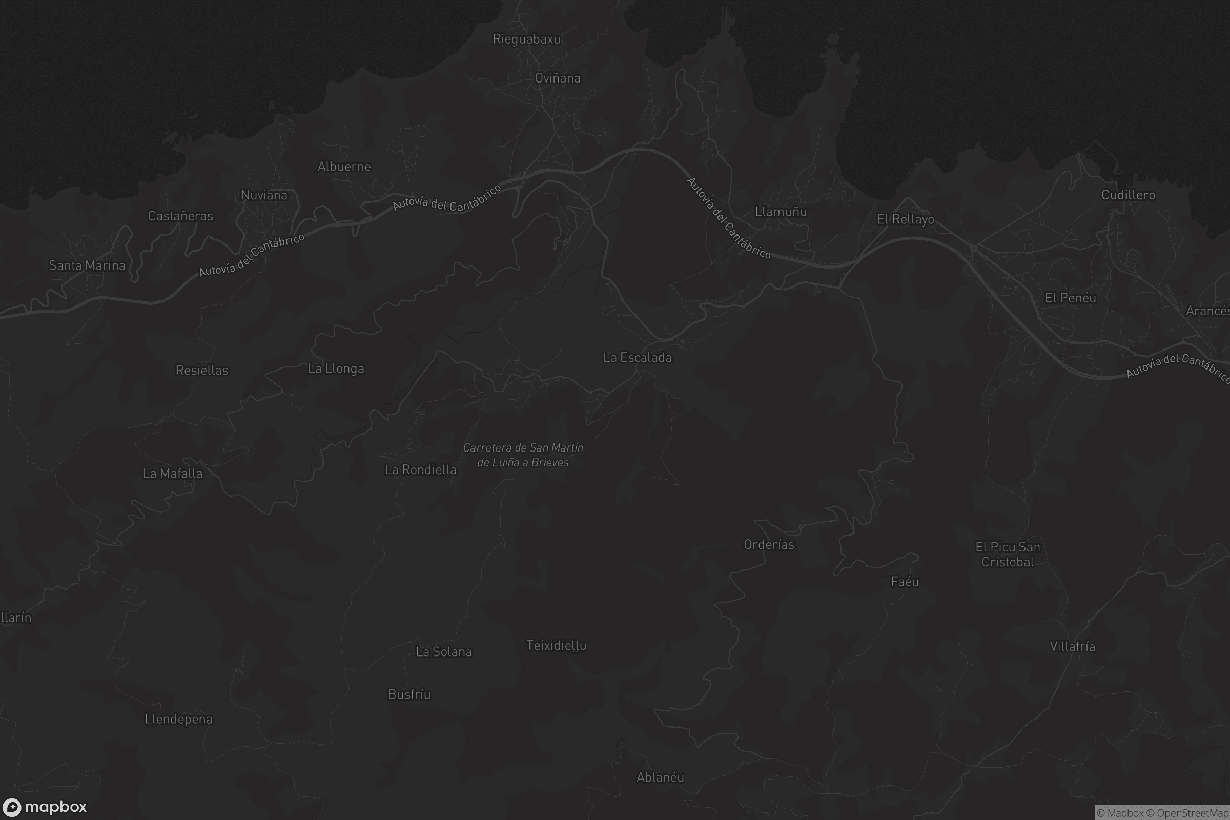 Mapa de San Martín de Luiña