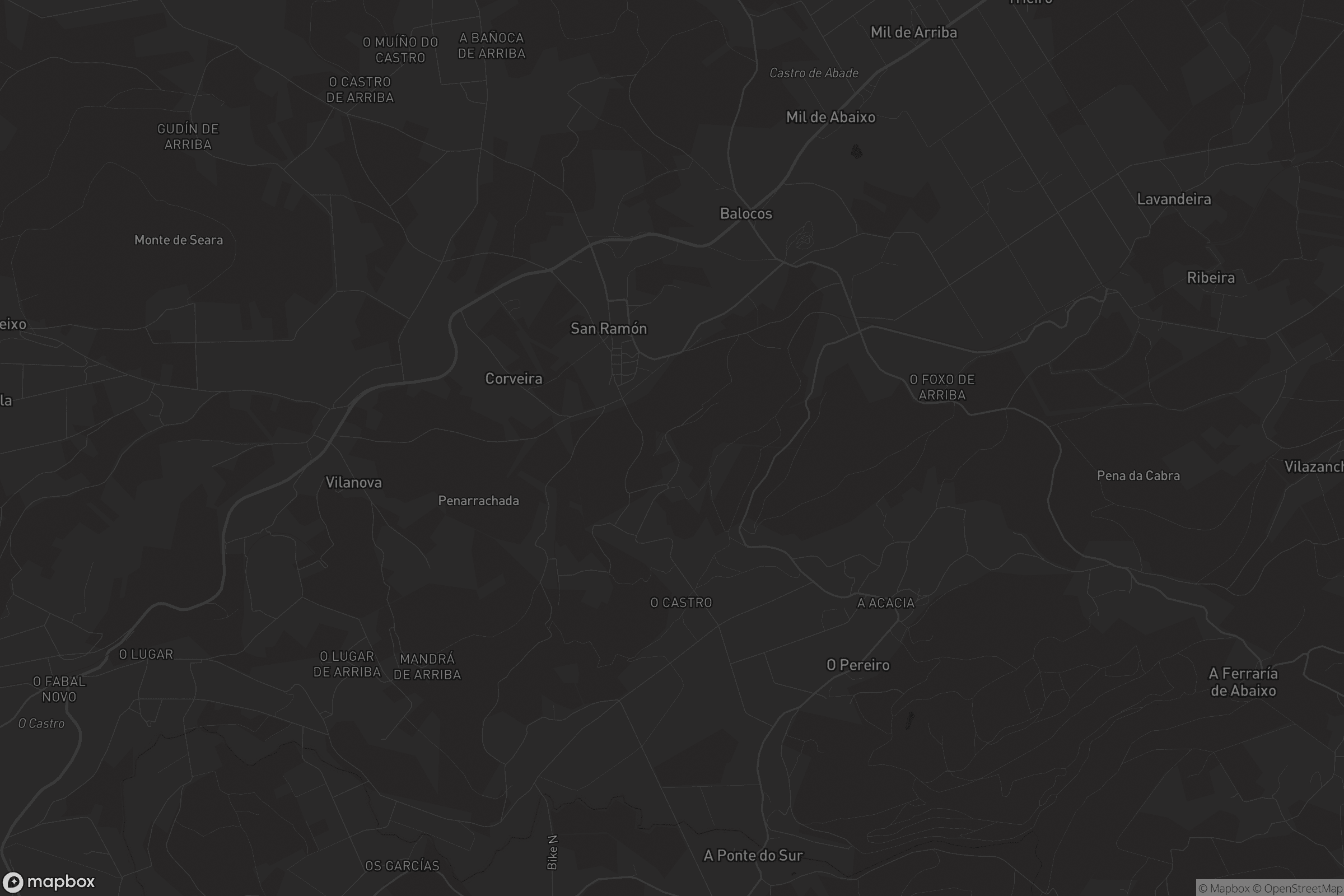 Mapa de San Xoán de Moeche