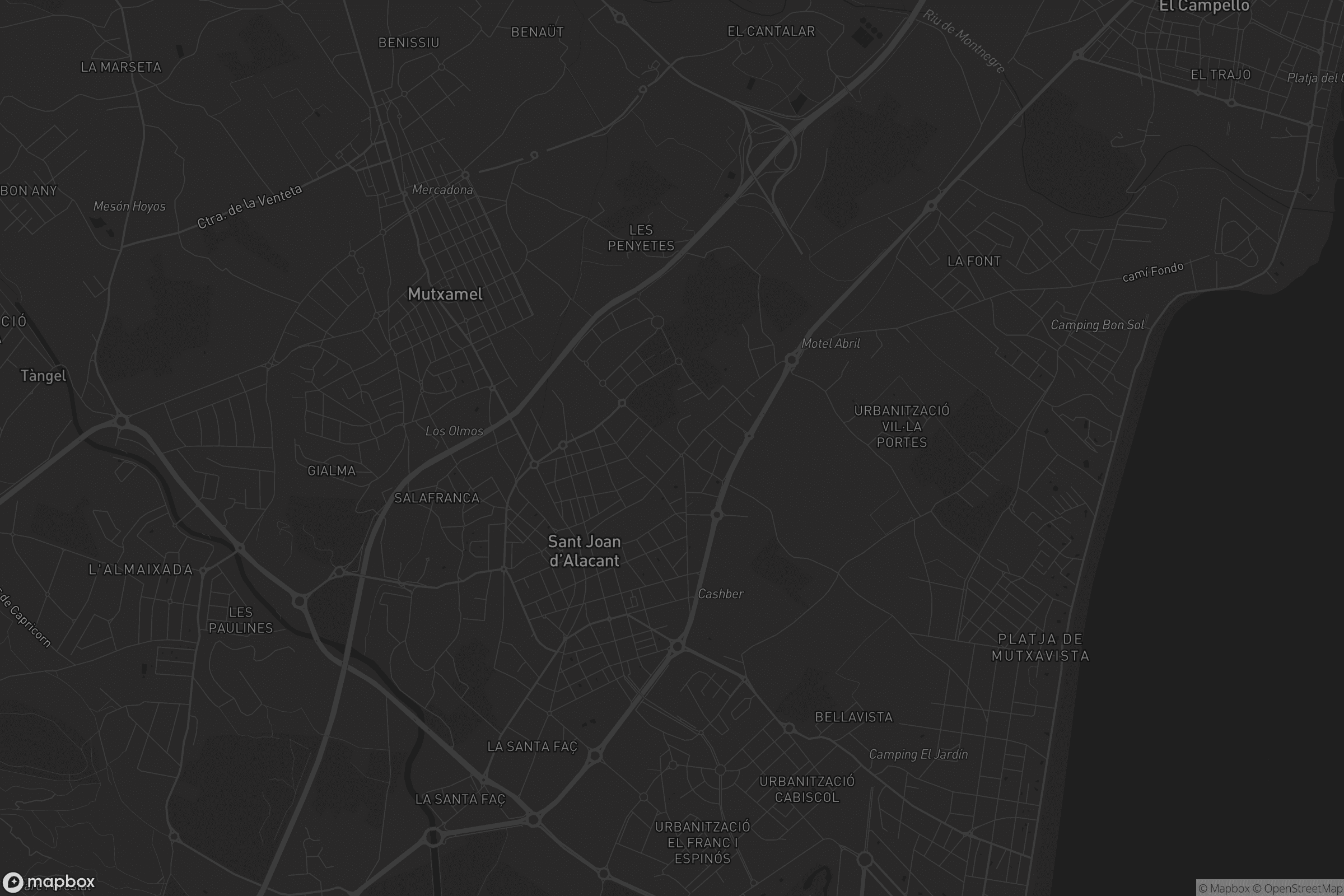 Mapa de Sant Joan d'Alacant