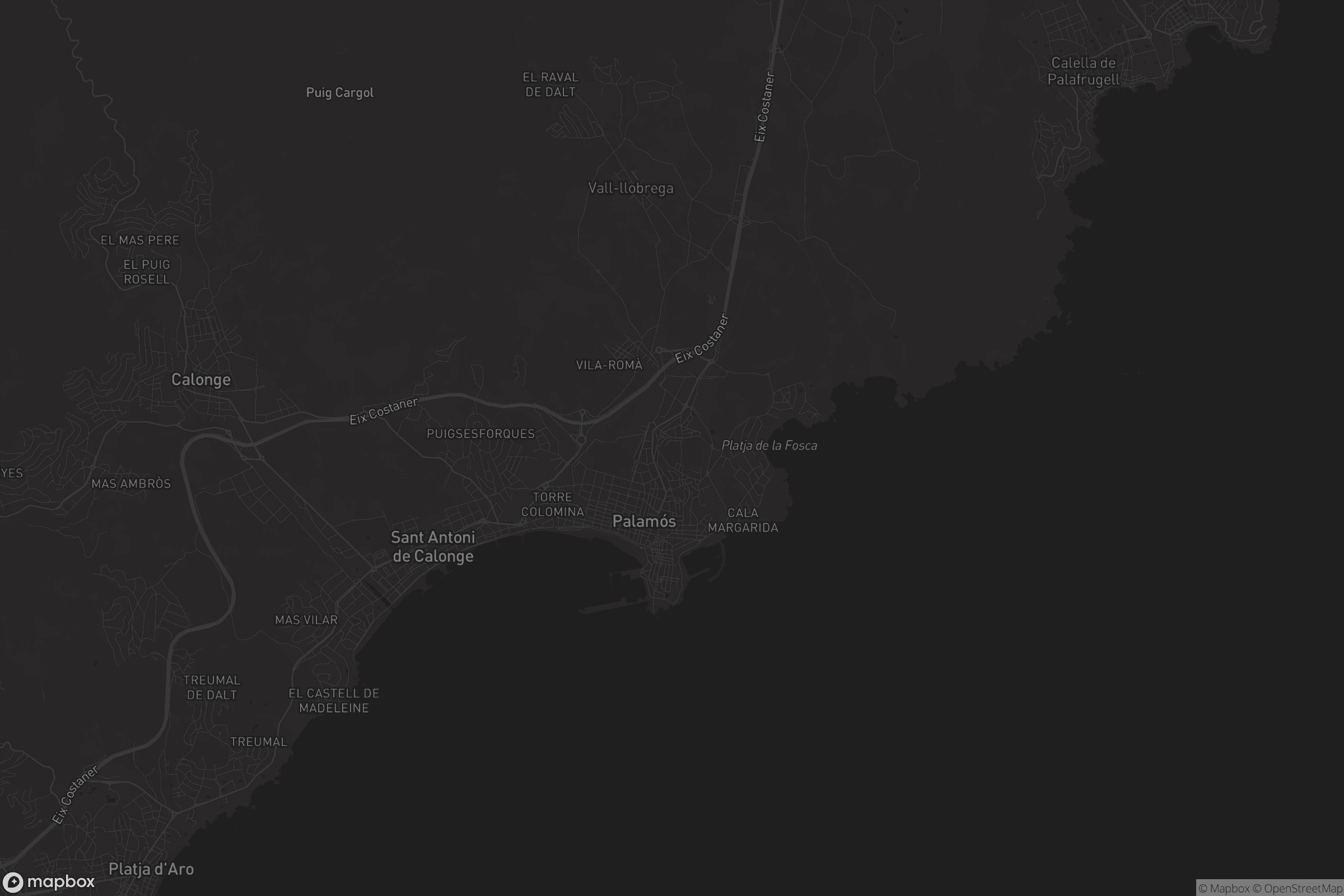 Mapa de Sant Joan de Palamós
