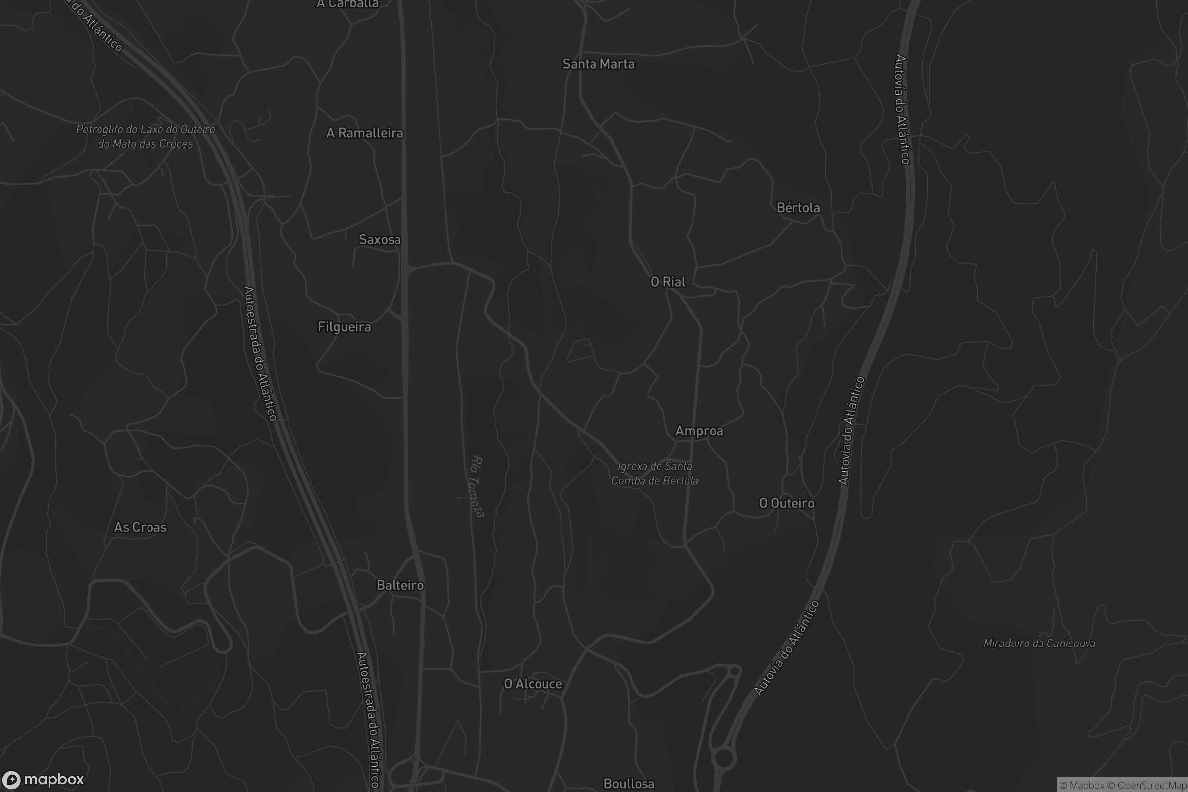 Mapa de Santa Comba de Bértola