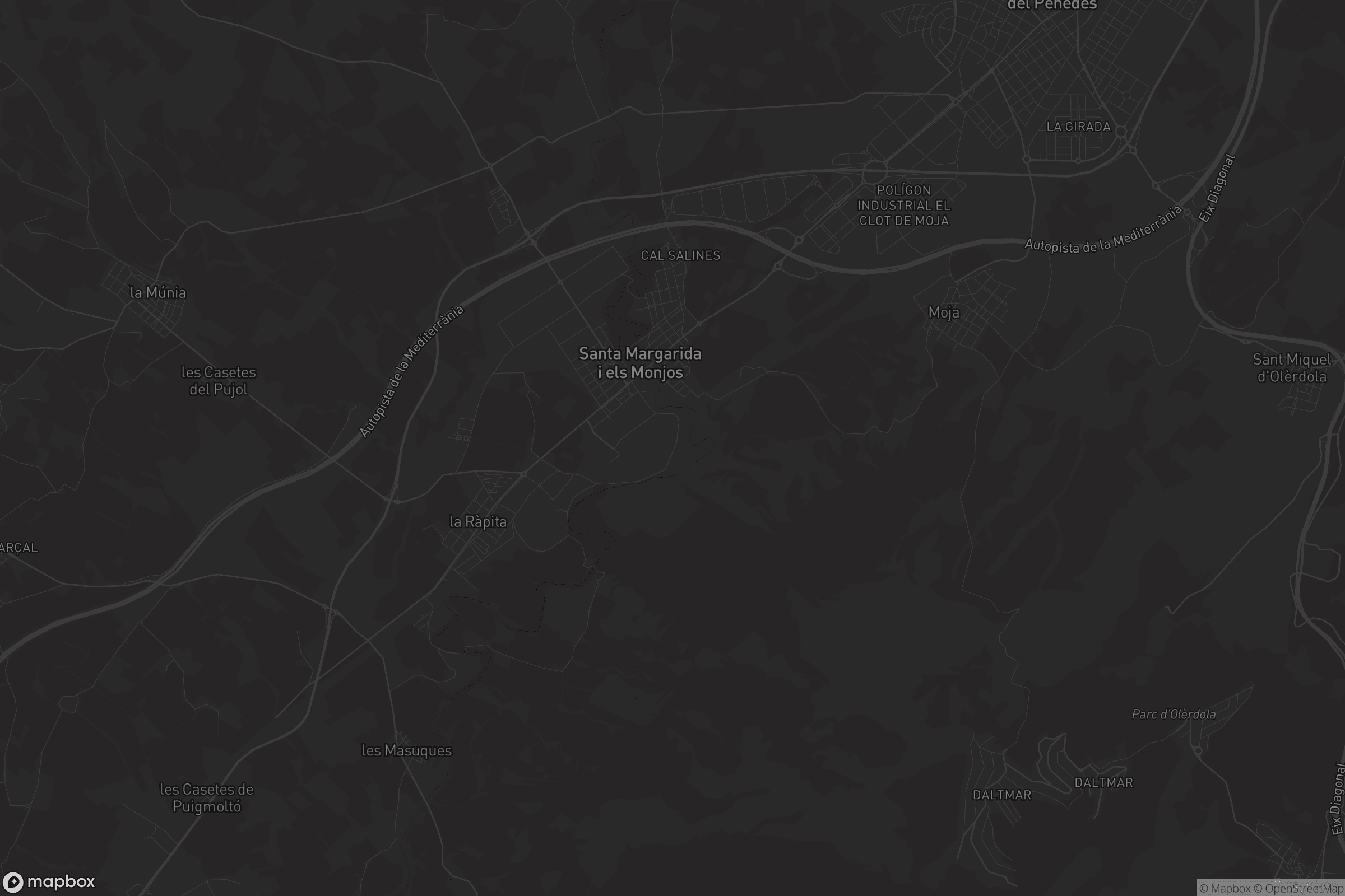 Mapa de Santa Margarida i els Monjos